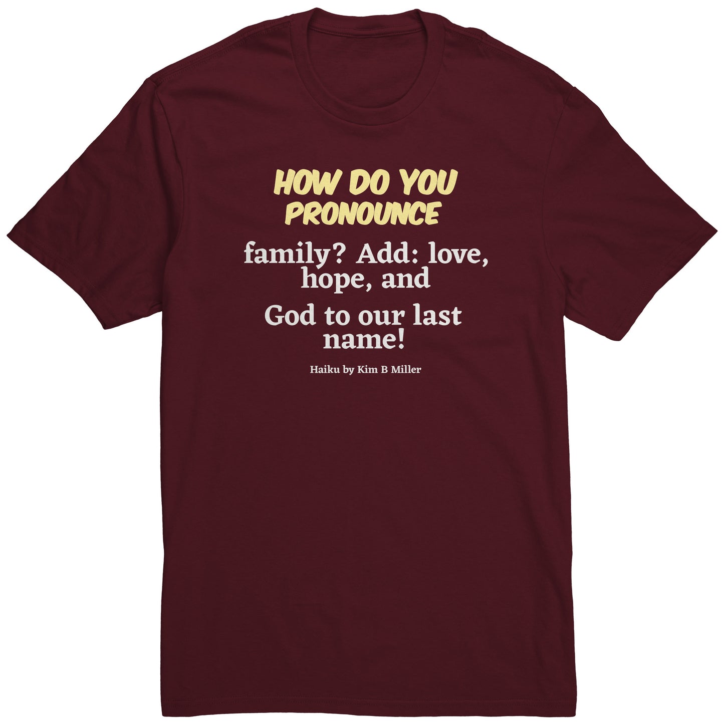 #1 Haiku Pronounce Family District Men's Shirt (Front & Back)