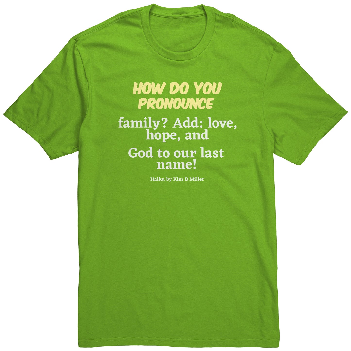 #1 Haiku Pronounce Family District Men's Shirt (Front & Back)