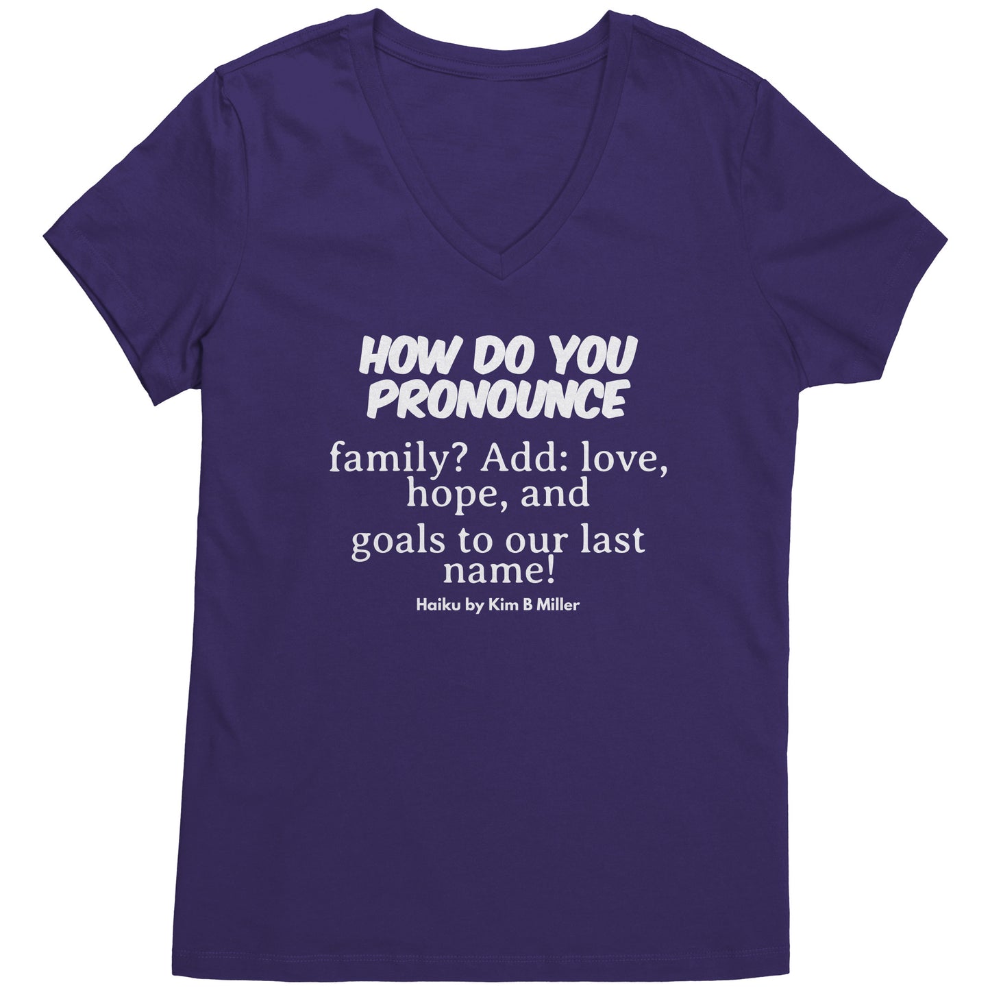 #1 Haiku Pronounce Family District Women's V-Neck (Front)