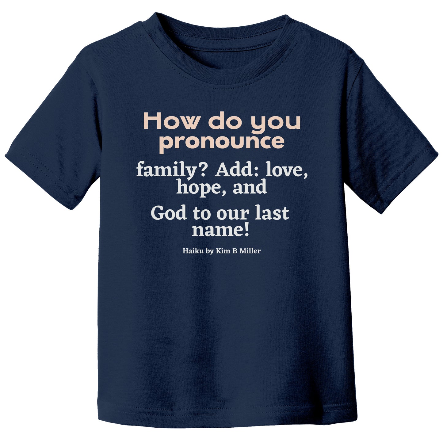 #3 Haiku Pronounce Family Canvas Toddler T-Shirt (Front & Back)