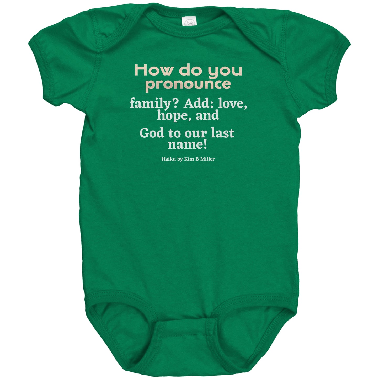 #3 Haiku Pronounce Family RS Baby Bodysuit(Front & Back)