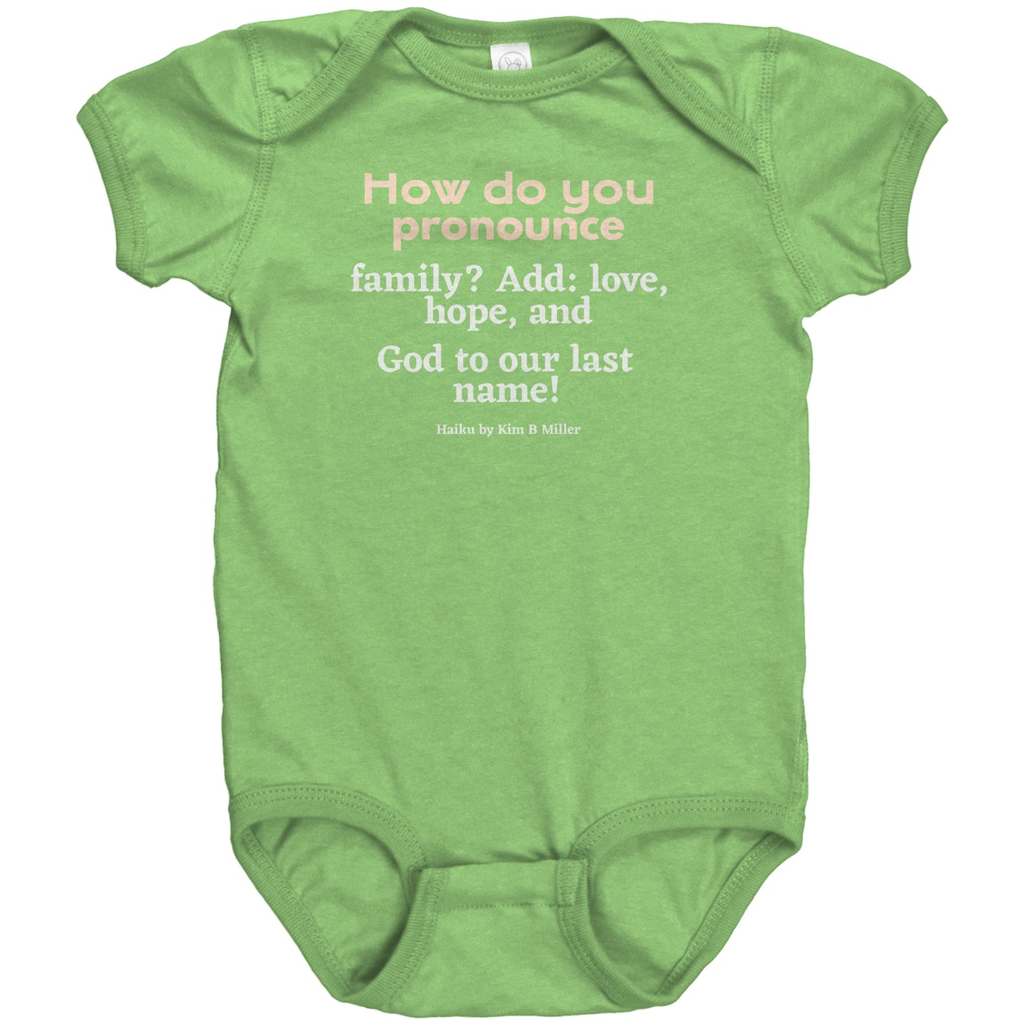 #3 Haiku Pronounce Family RS Baby Bodysuit(Front & Back)