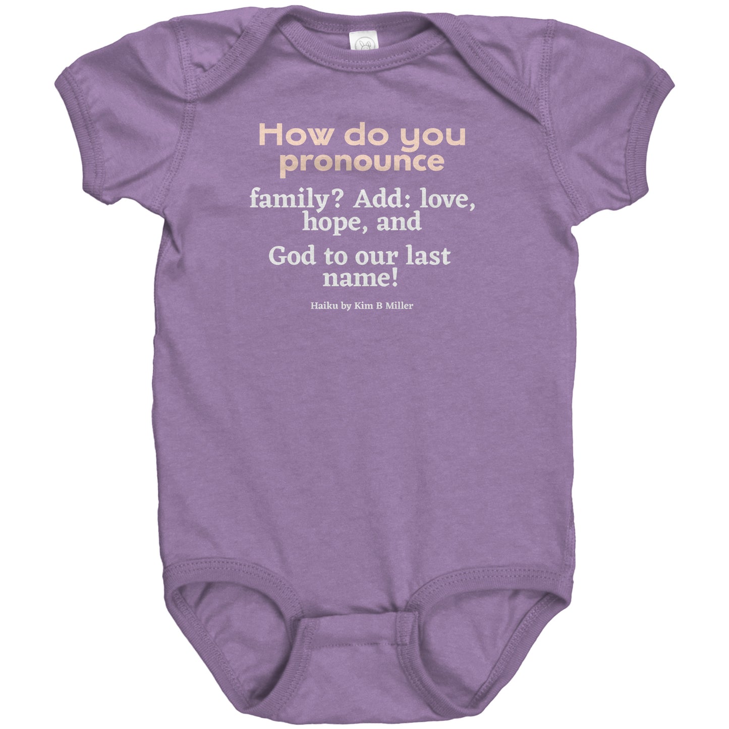 #3 Haiku Pronounce Family RS Baby Bodysuit(Front & Back)