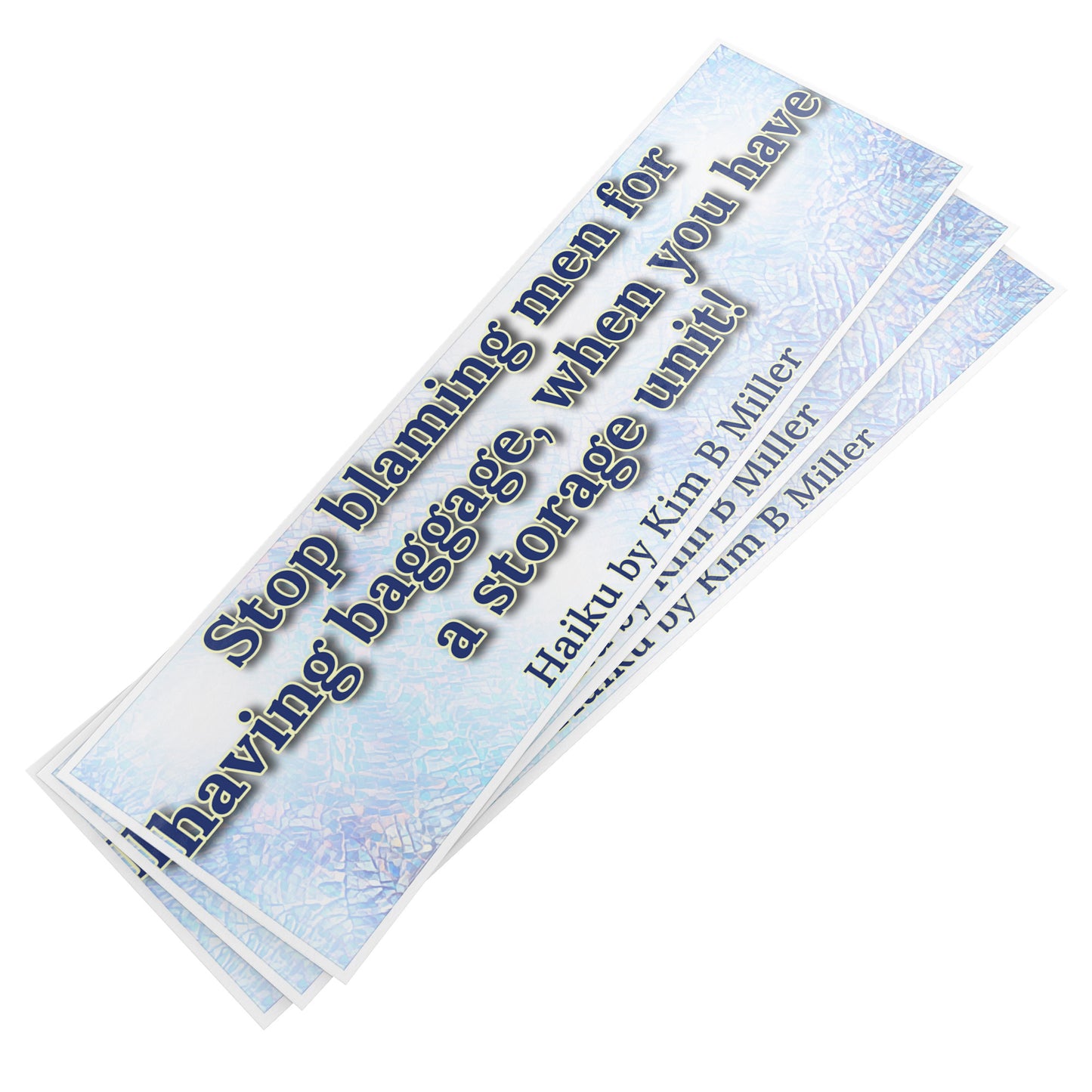 Storage Unit Haiku Bumper/Laptop Sticker Blue