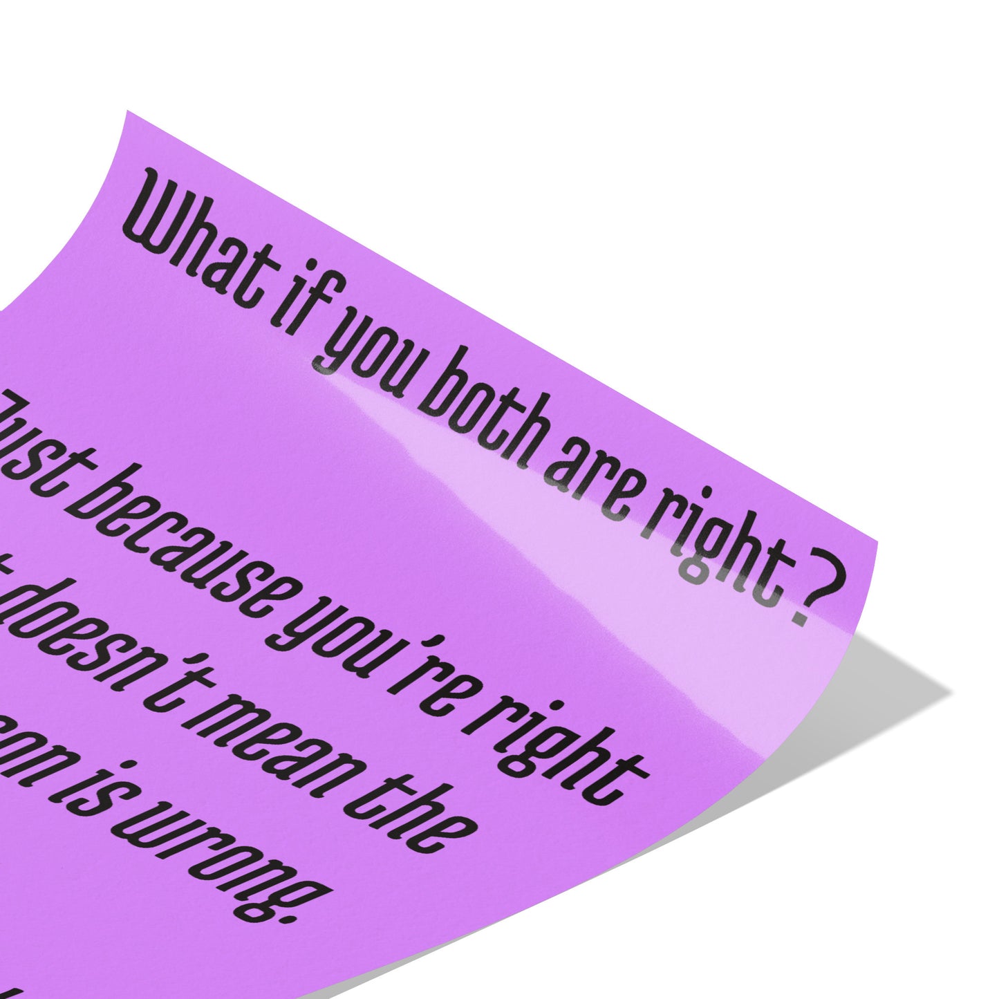Both Right: Poster: 18" x 24" Purple