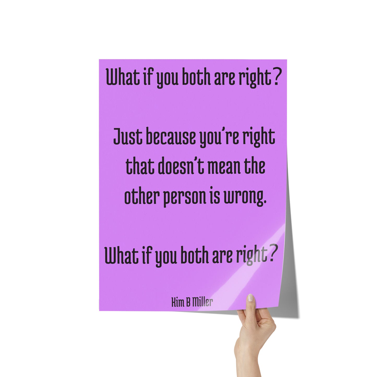 Both Right: Poster: 18" x 24" Purple