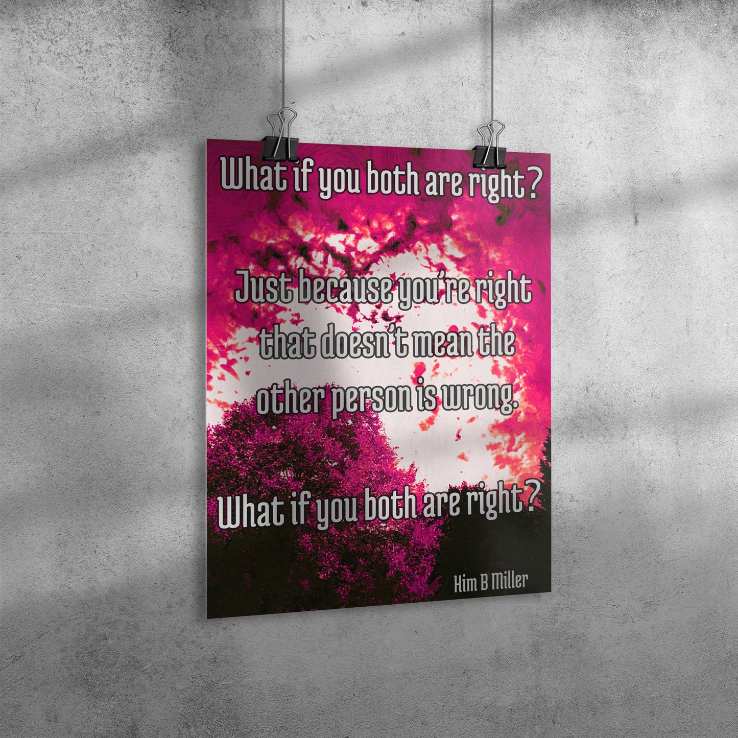 Both Right: Poster: 18" x 24" Pink