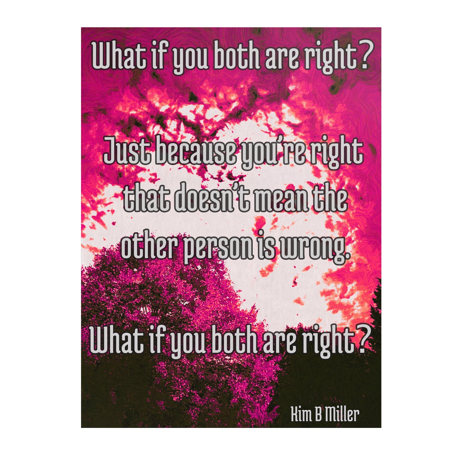 Both Right: Poster: 18" x 24" Pink