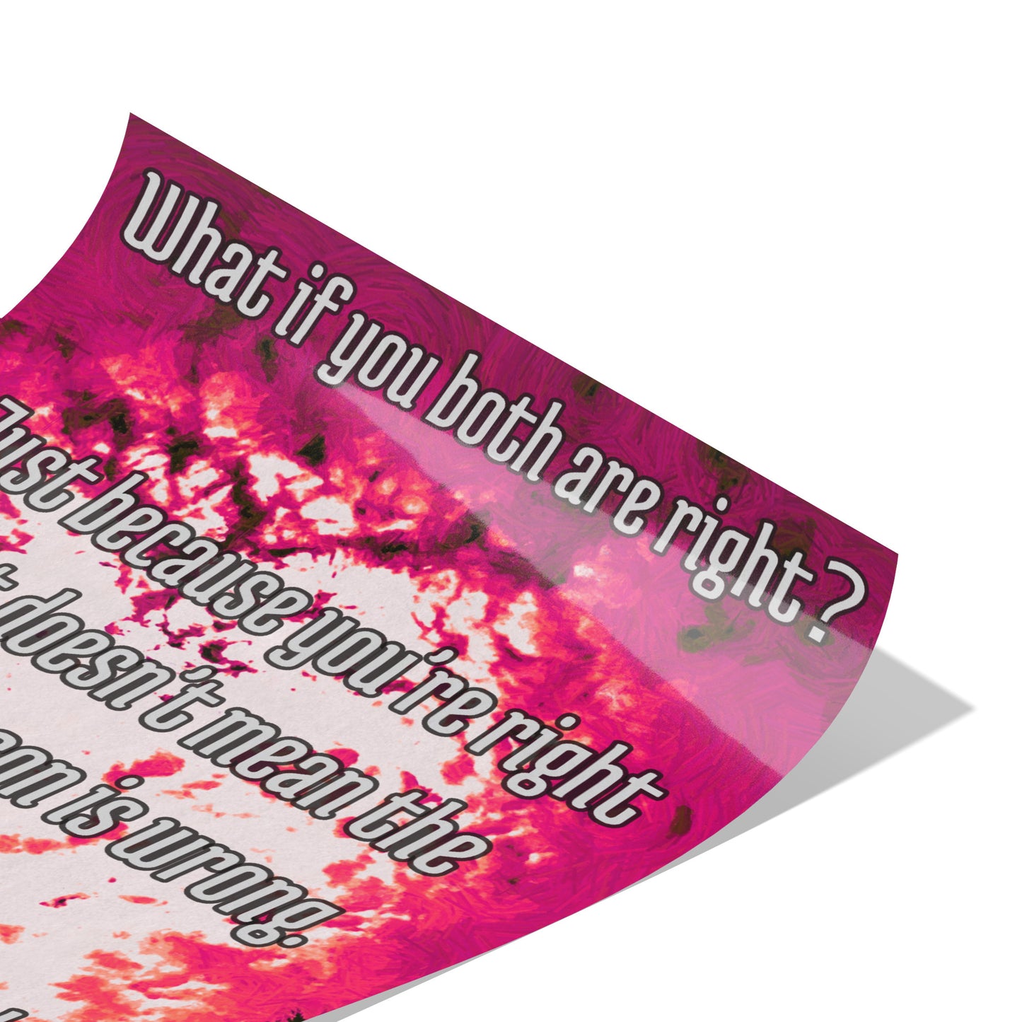 Both Right: Poster: 18" x 24" Pink