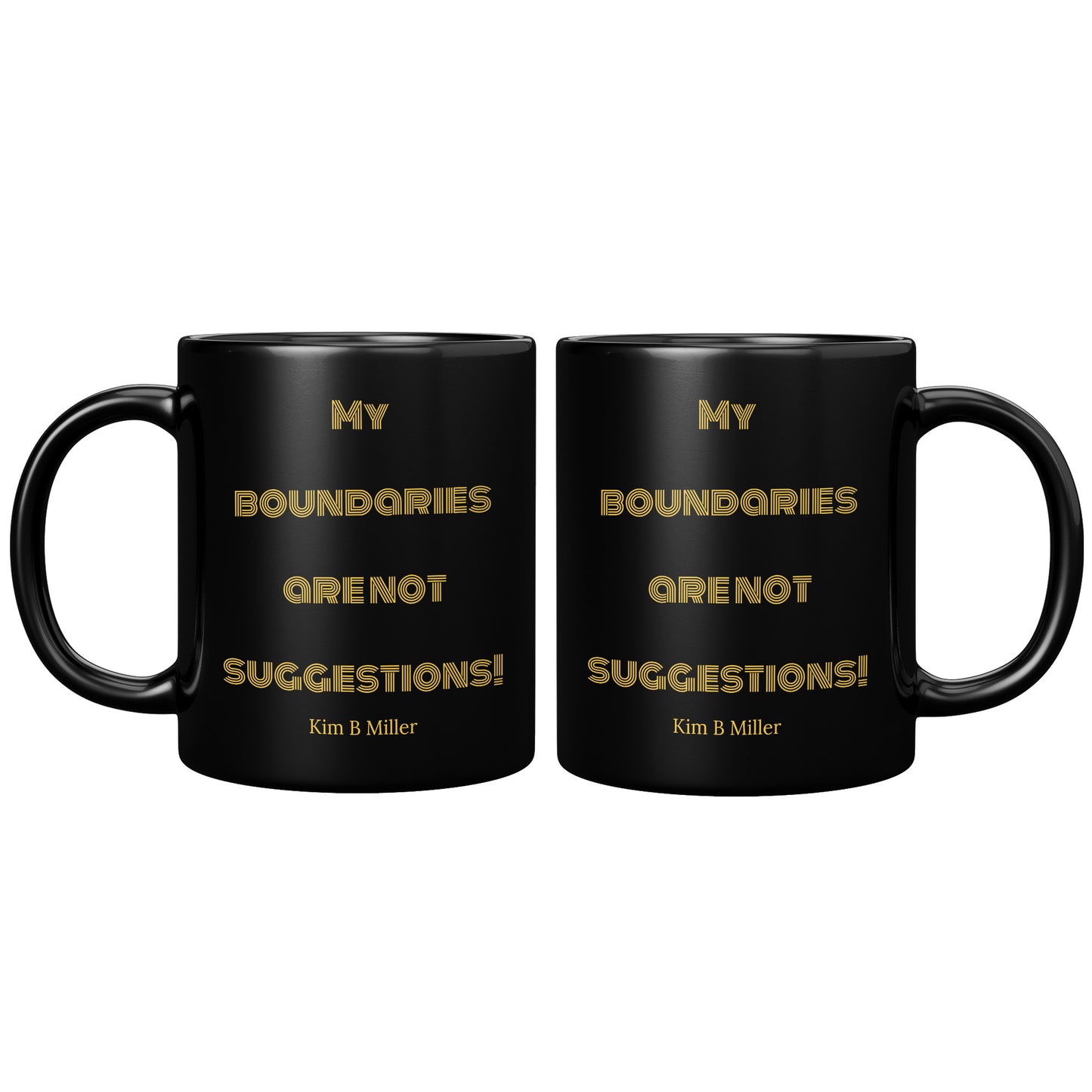 Boundaries Black Mug
