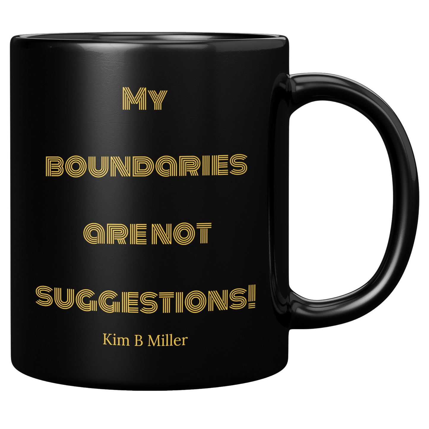 Boundaries Black Mug