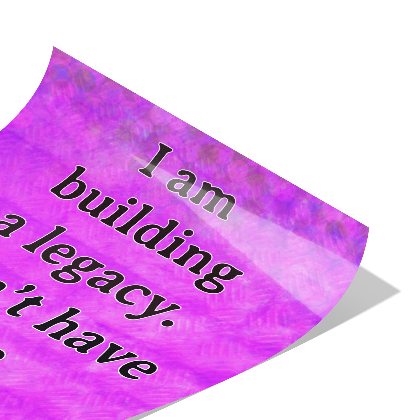 Building A Legacy Poster: 8" x 10" Purple