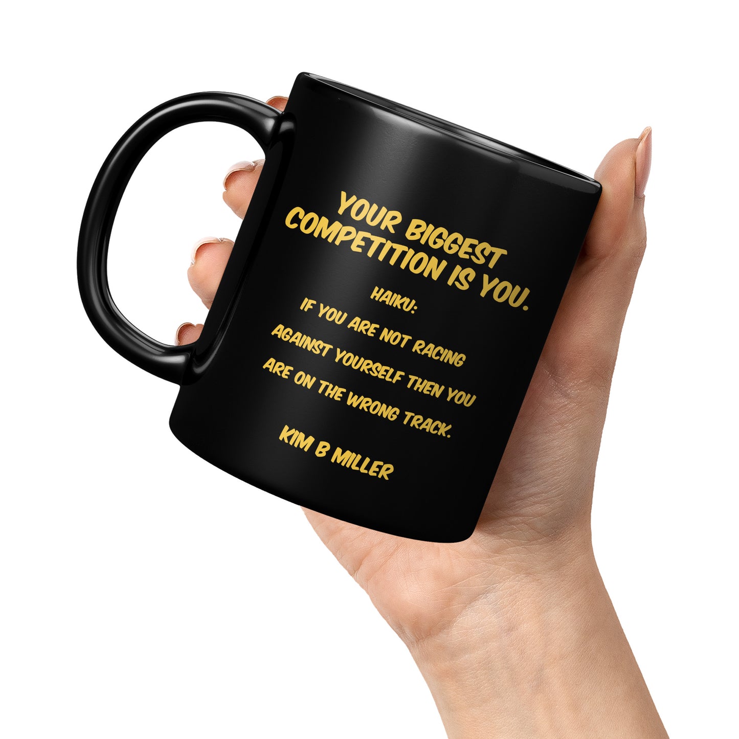 Competition Haiku Black Mug
