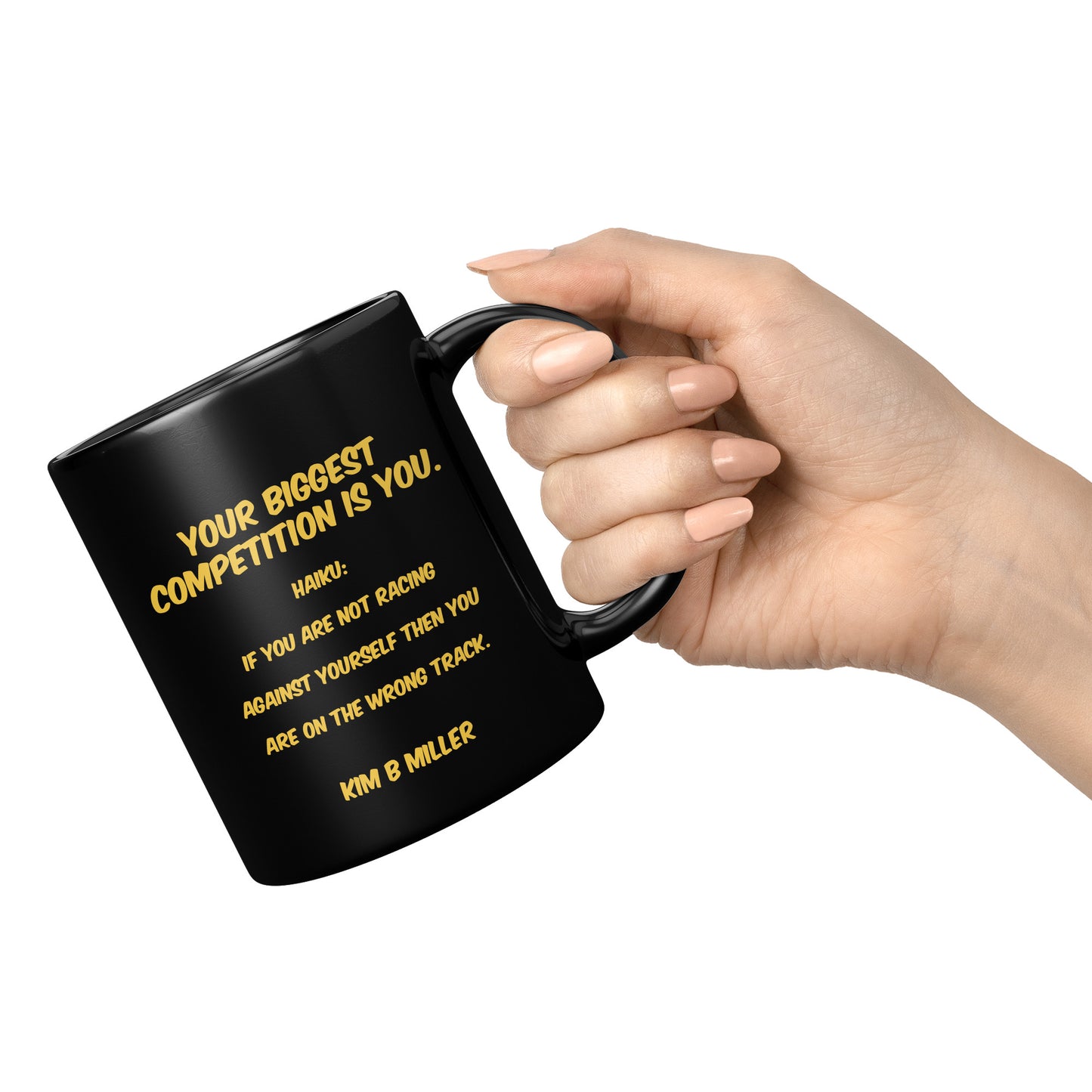 Competition Haiku Black Mug