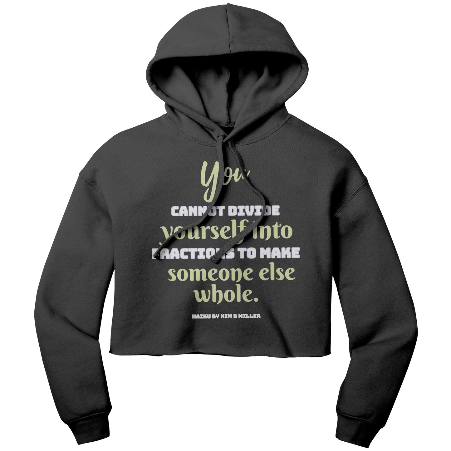 Divide Haiku: Bella Women's Crop Fleece Hoodie (both sides)