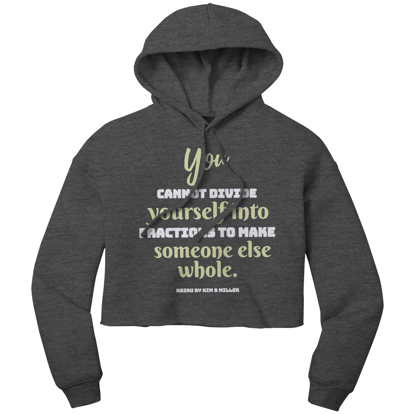 Divide Haiku: Bella Women's Crop Fleece Hoodie (both sides)