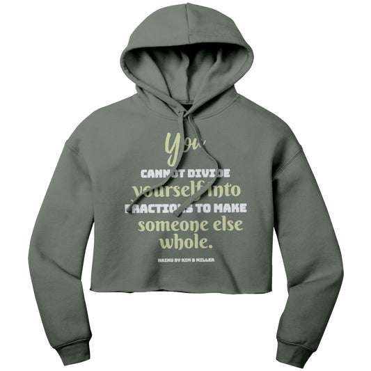 Divide Haiku: Bella Women's Crop Fleece Hoodie (both sides)