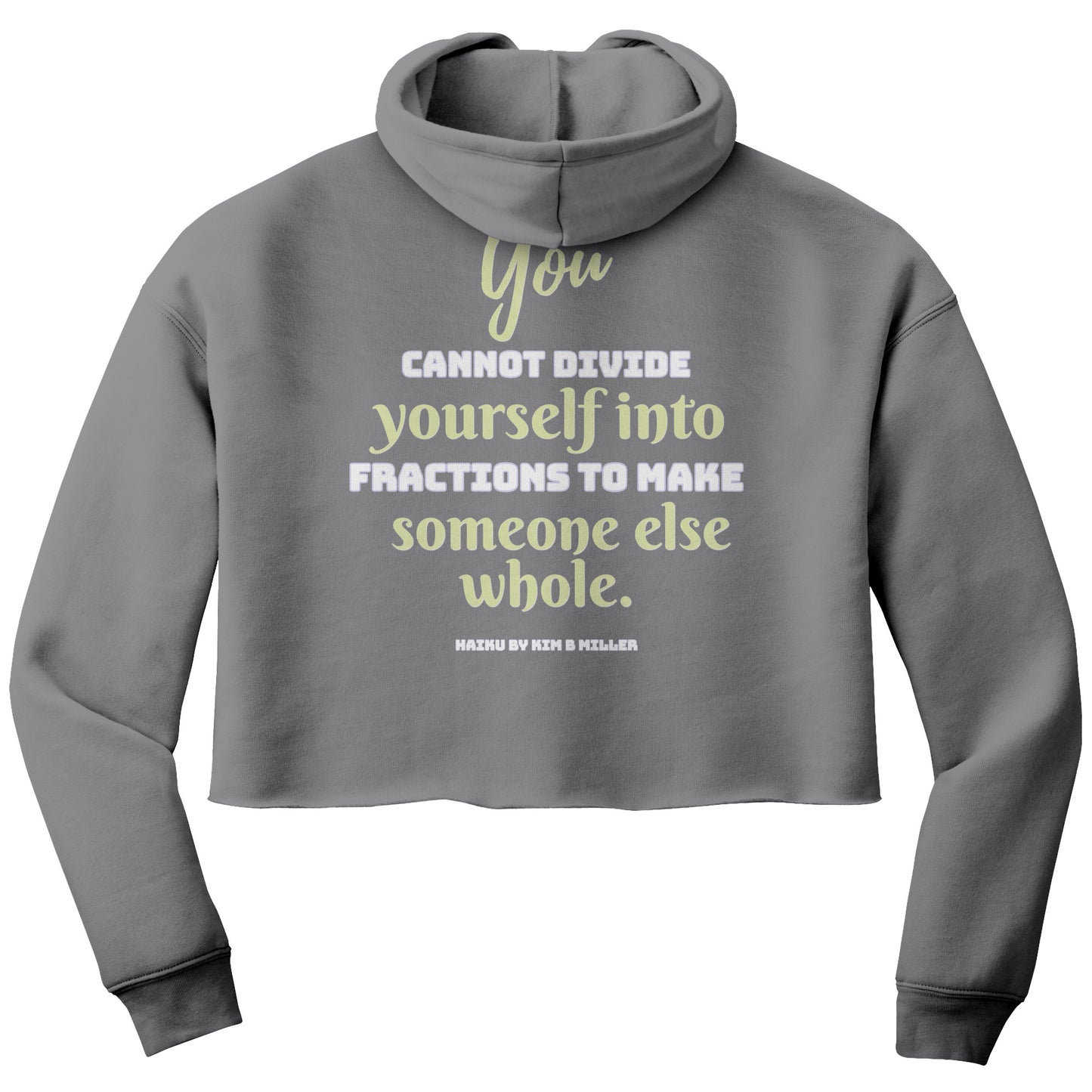 Divide Haiku: Bella Women's Crop Fleece Hoodie (both sides)