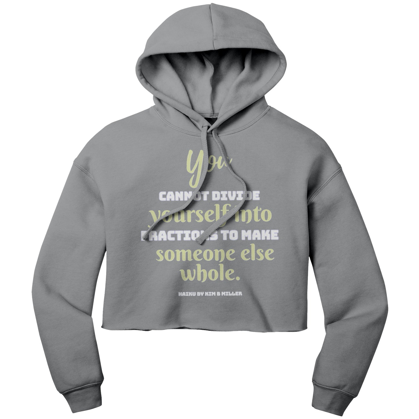 Divide Haiku: Bella Women's Crop Fleece Hoodie (both sides)