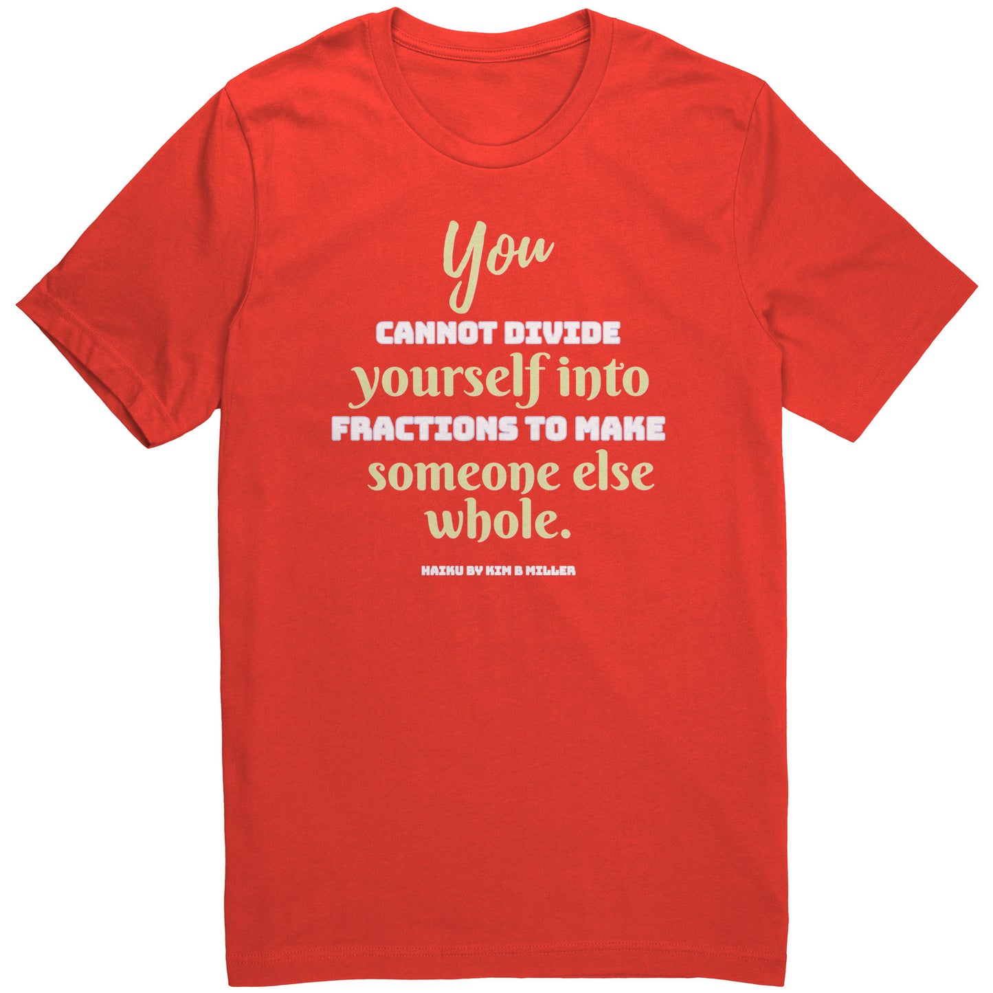 Divide Haiku: Canvas Unisex Shirt