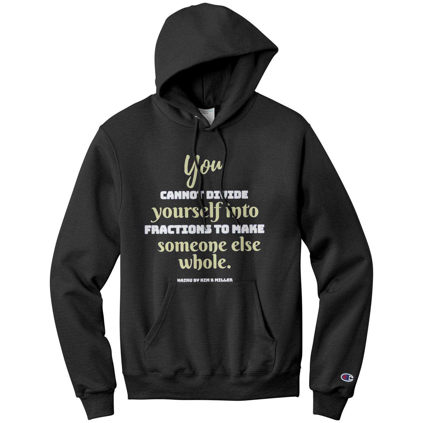 Divide Haiku: Champion Hoodie (both sides)