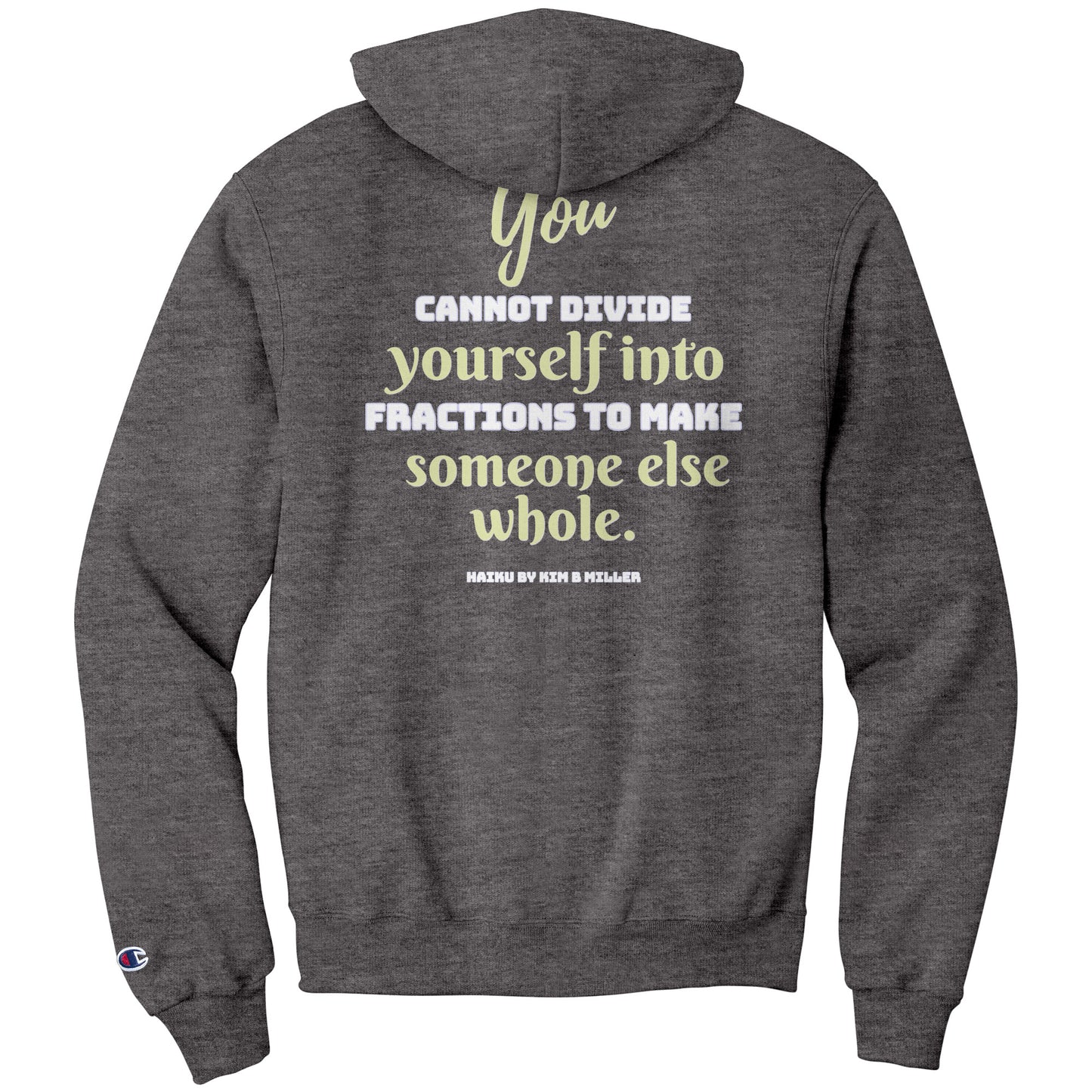 Divide Haiku: Champion Hoodie (both sides)