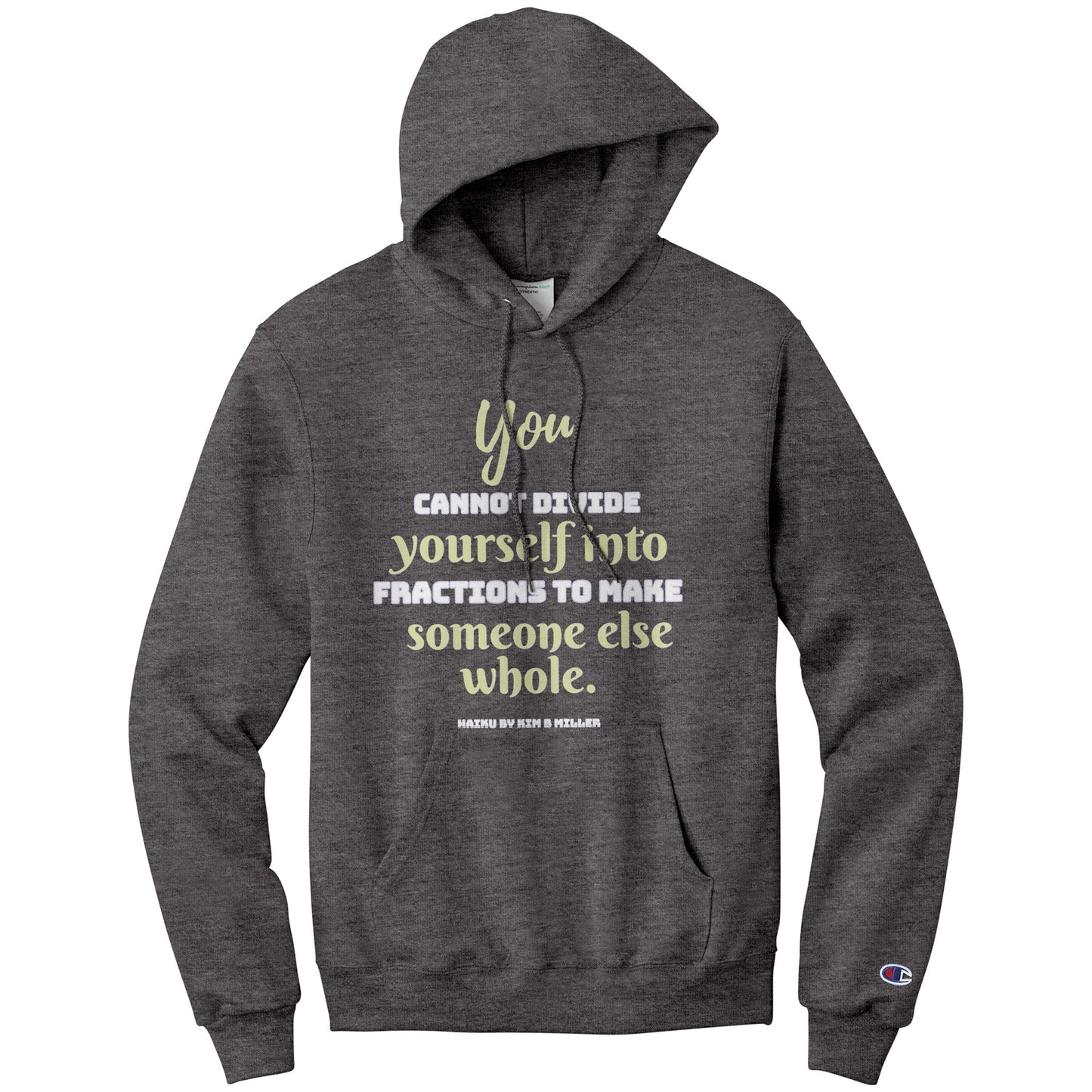 Divide Haiku: Champion Hoodie (both sides)