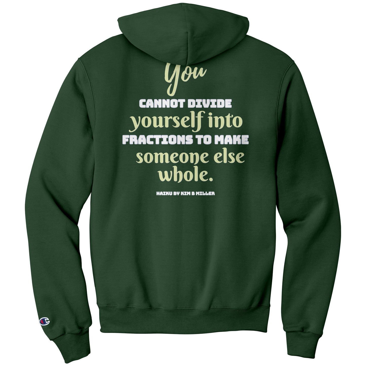 Divide Haiku: Champion Hoodie (both sides)