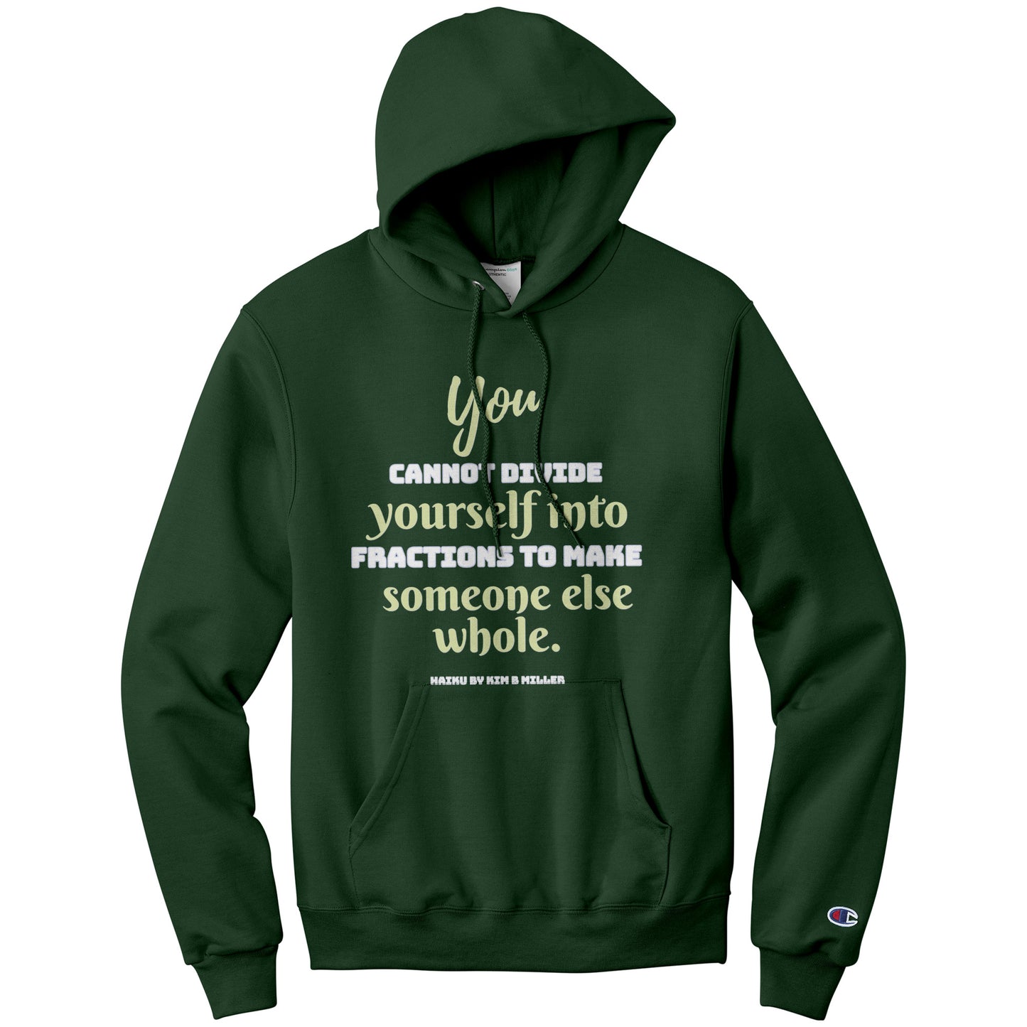 Divide Haiku: Champion Hoodie (both sides)