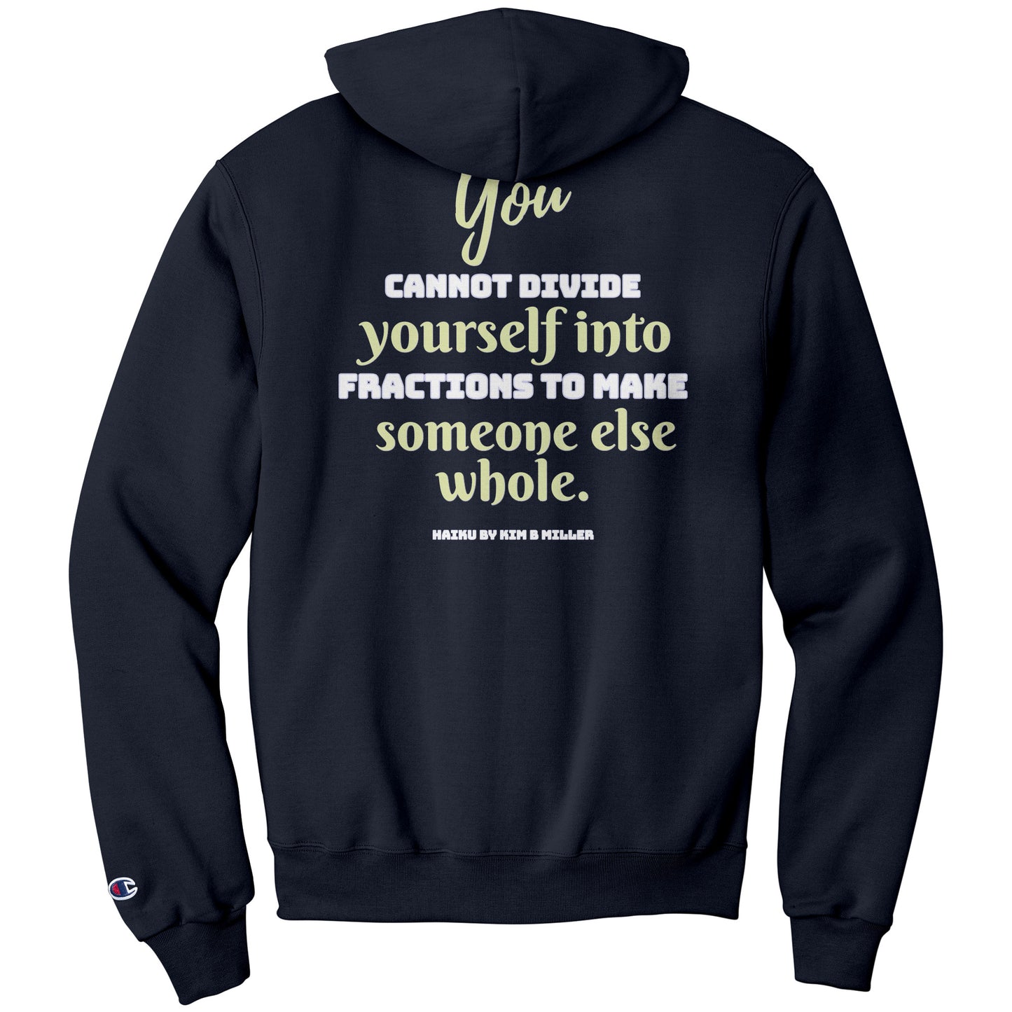 Divide Haiku: Champion Hoodie (both sides)