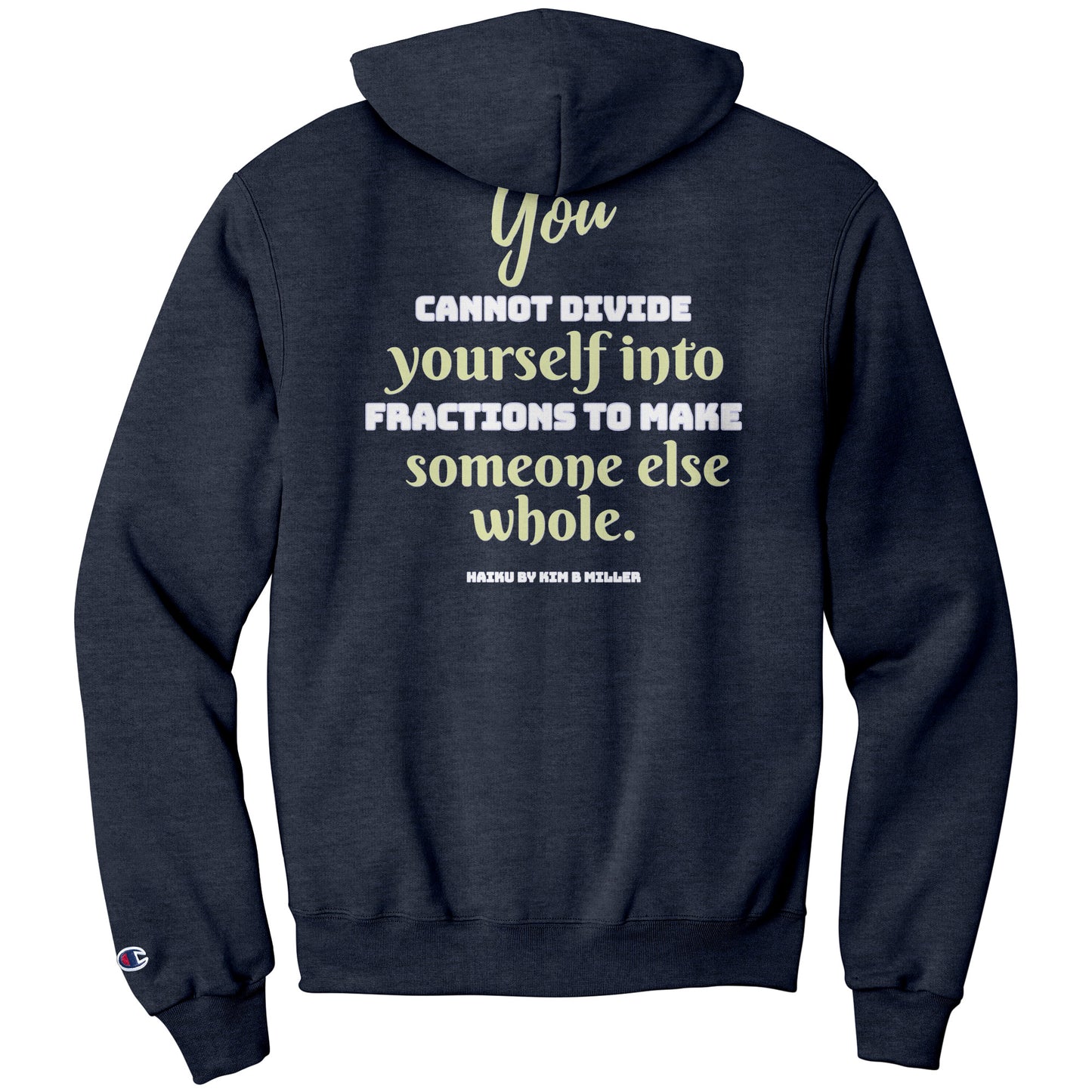 Divide Haiku: Champion Hoodie (both sides)