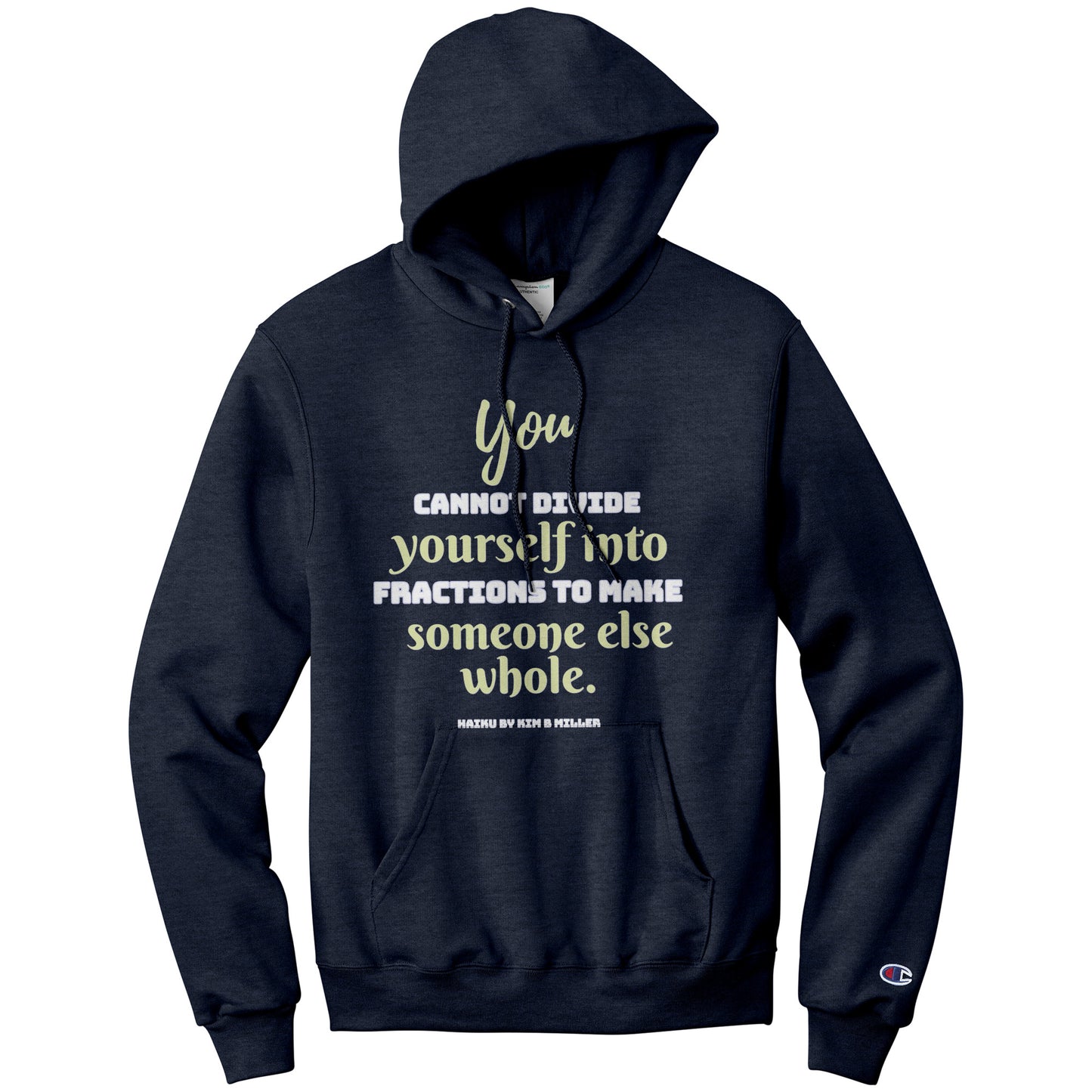 Divide Haiku: Champion Hoodie (both sides)