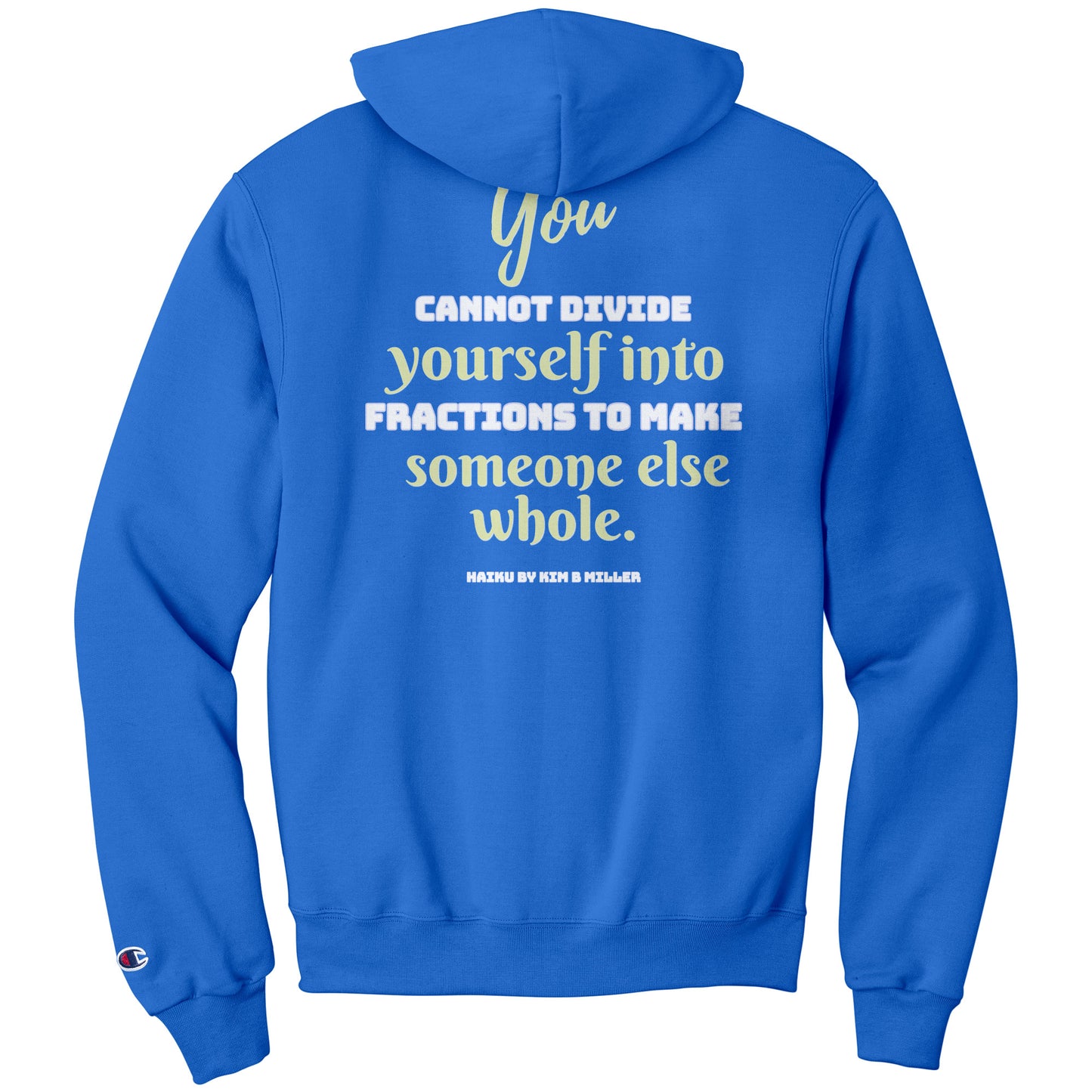 Divide Haiku: Champion Hoodie (both sides)