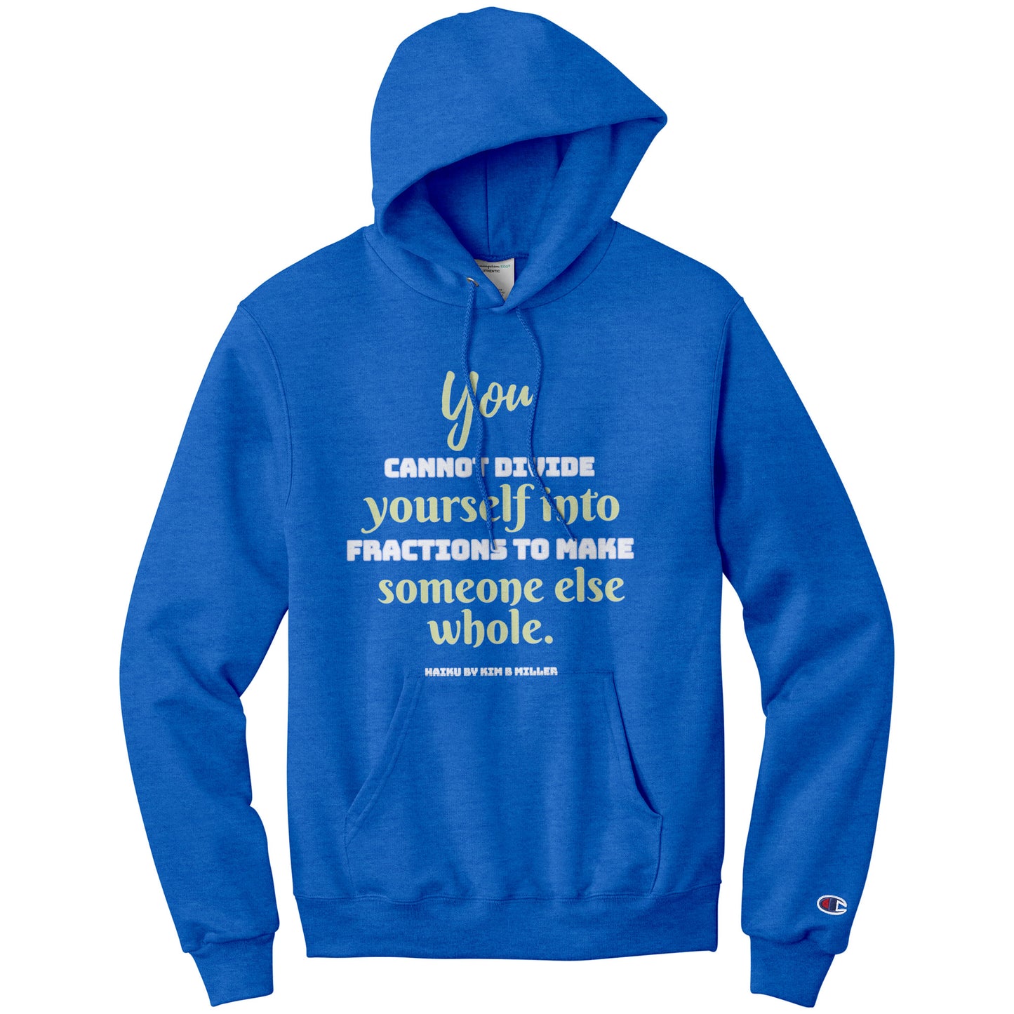 Divide Haiku: Champion Hoodie (both sides)
