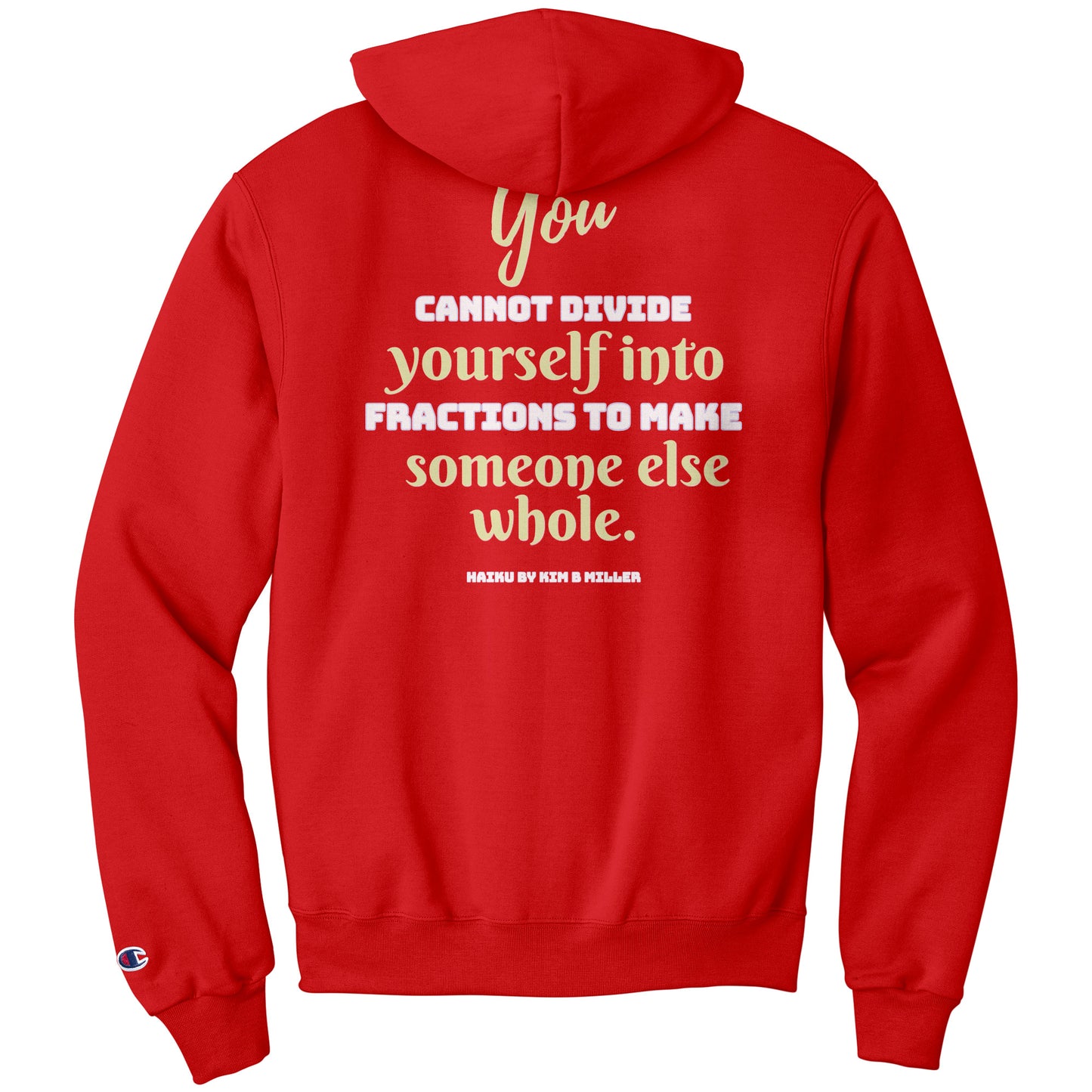 Divide Haiku: Champion Hoodie (both sides)