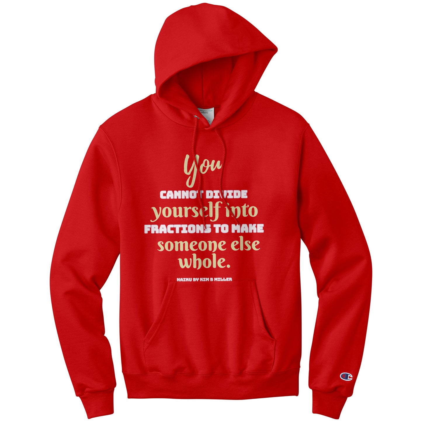 Divide Haiku: Champion Hoodie (both sides)