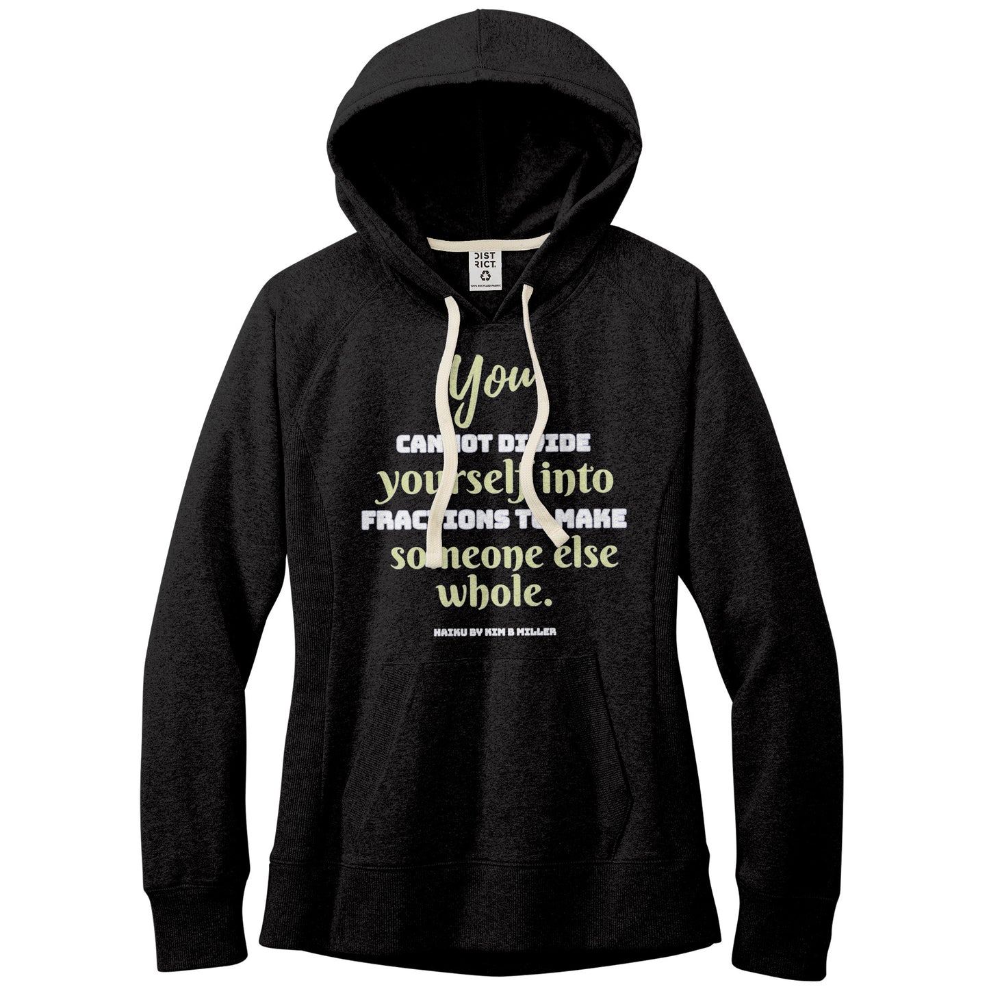 Divide Haiku: District Women's Re-Fleece Hoodie (both sides)
