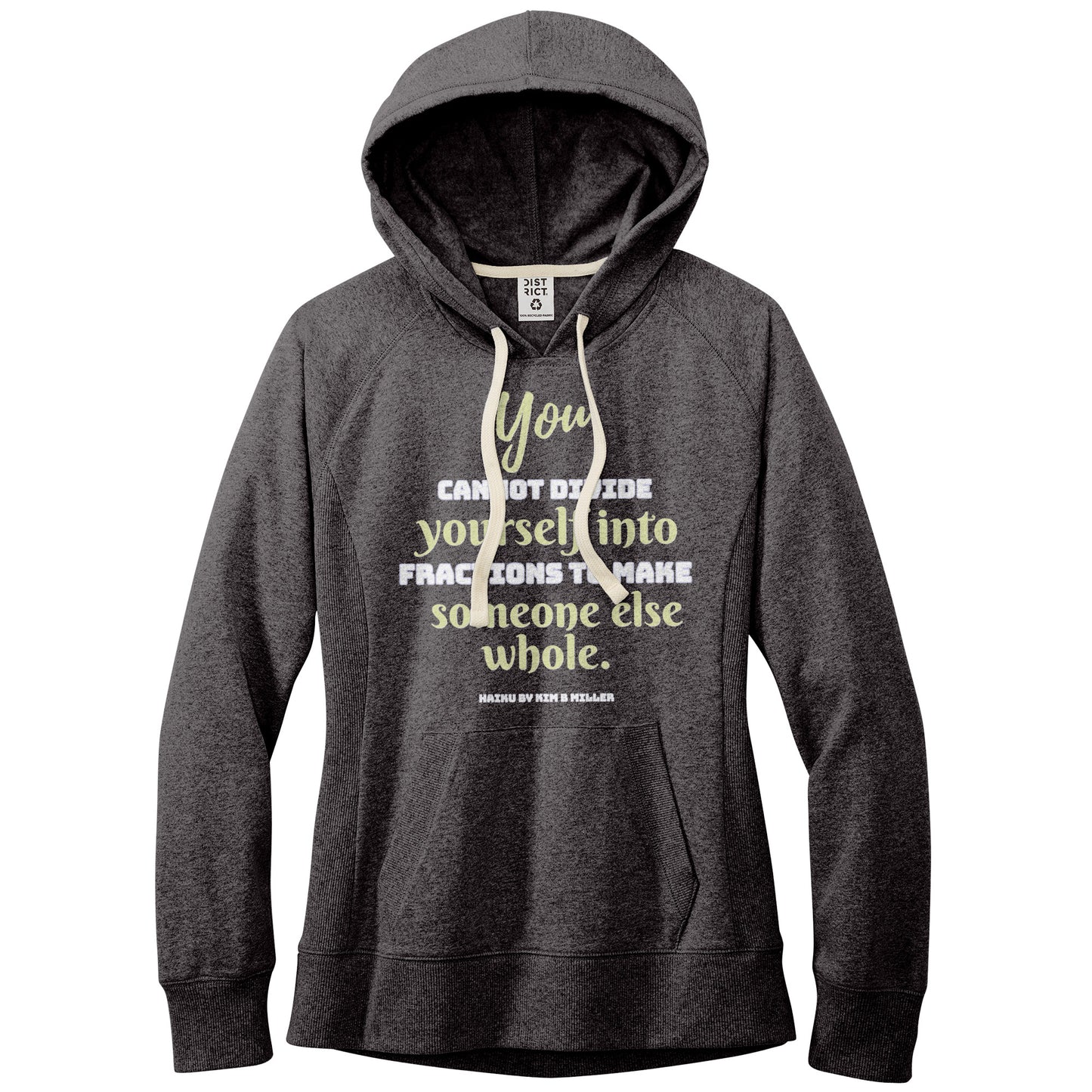 Divide Haiku: District Women's Re-Fleece Hoodie (both sides)