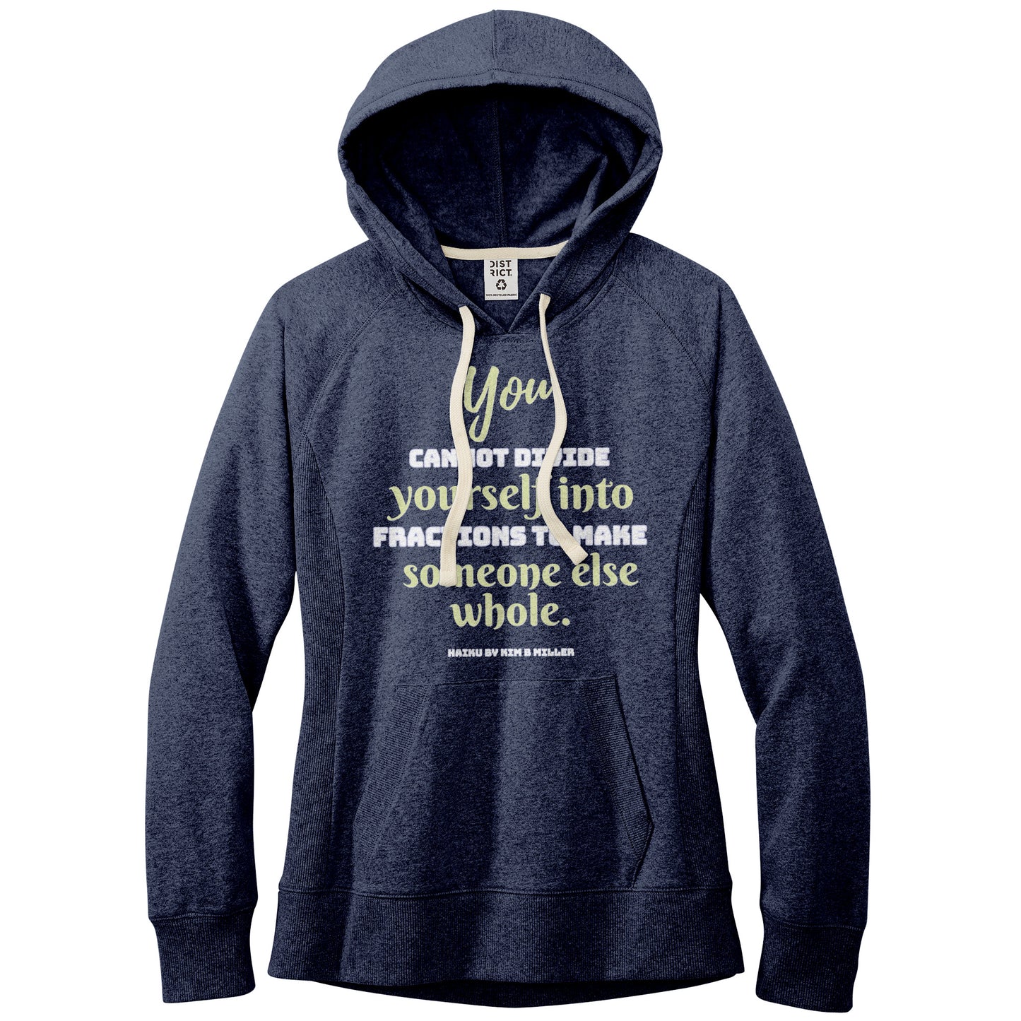 Divide Haiku: District Women's Re-Fleece Hoodie (both sides)