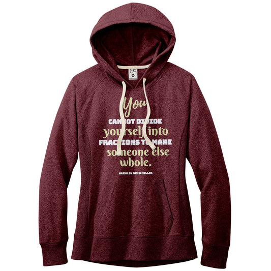Divide Haiku: District Women's Re-Fleece Hoodie (both sides)