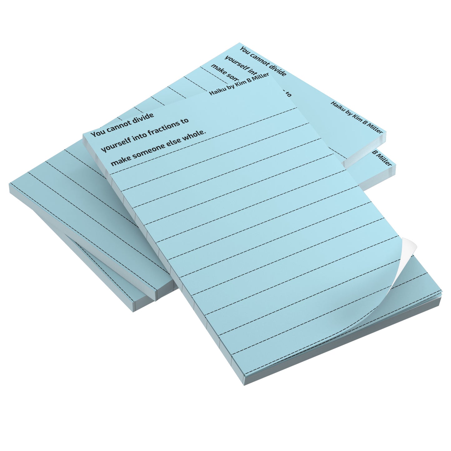 Divide Haiku: Post Notes 4x6 (blue)