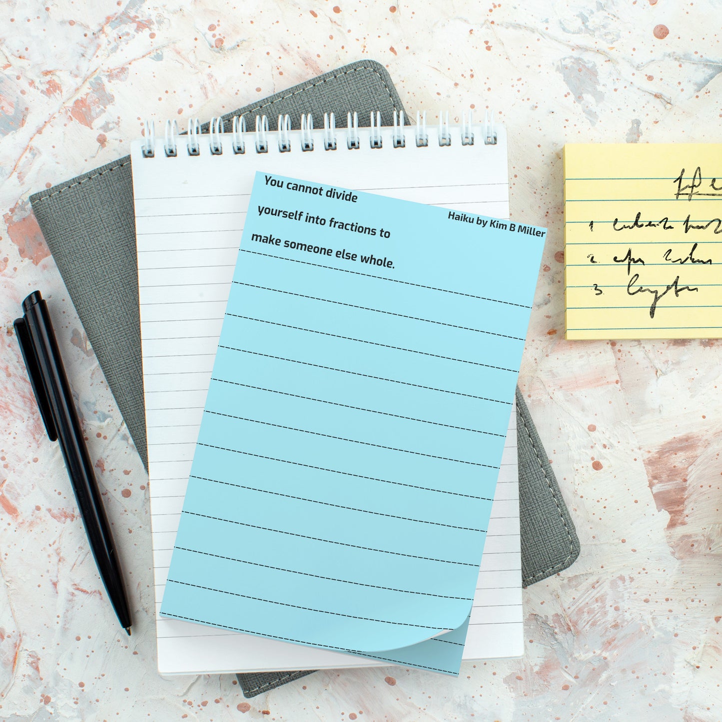 Divide Haiku: Post Notes 4x6 (blue)