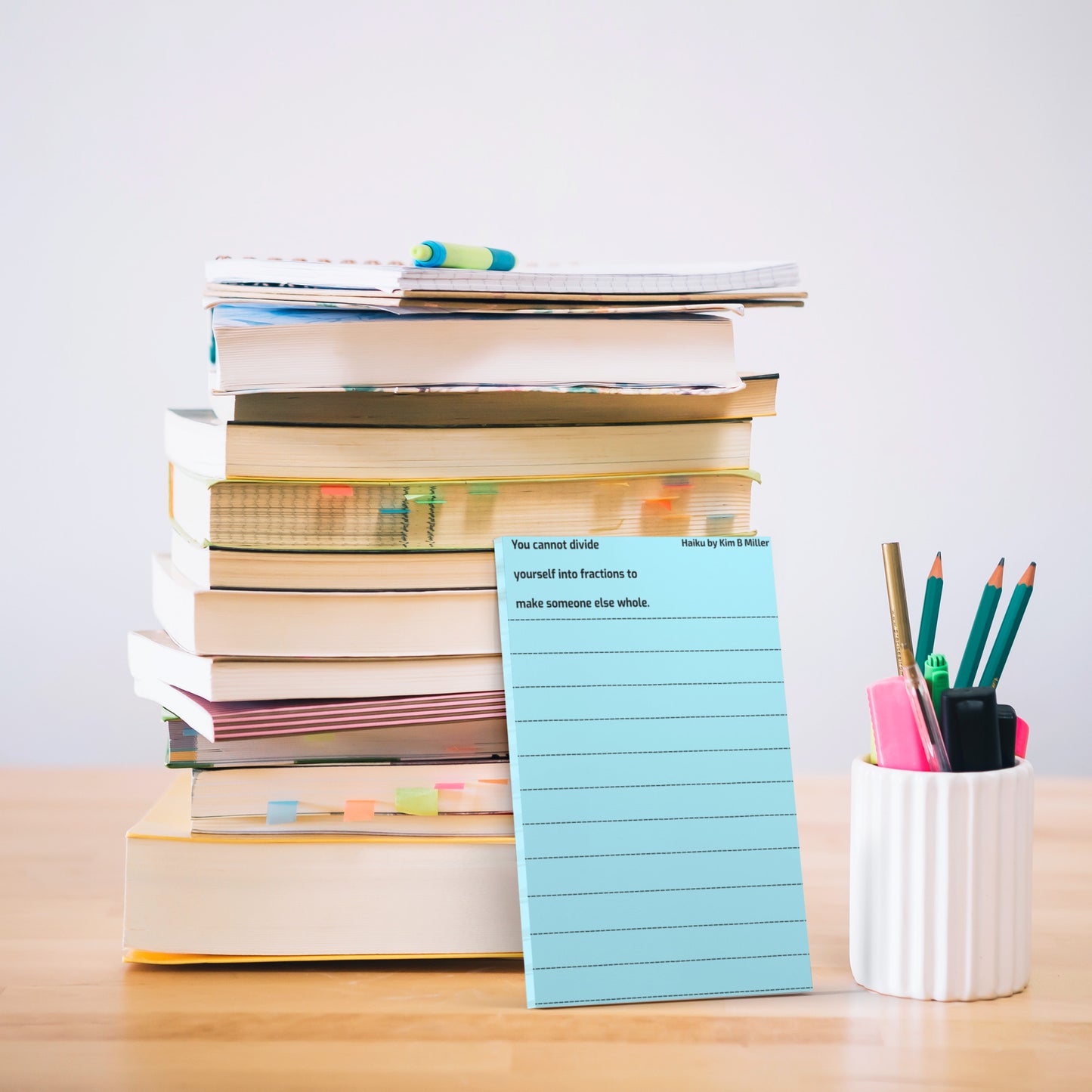 Divide Haiku: Post Notes 4x6 (blue)