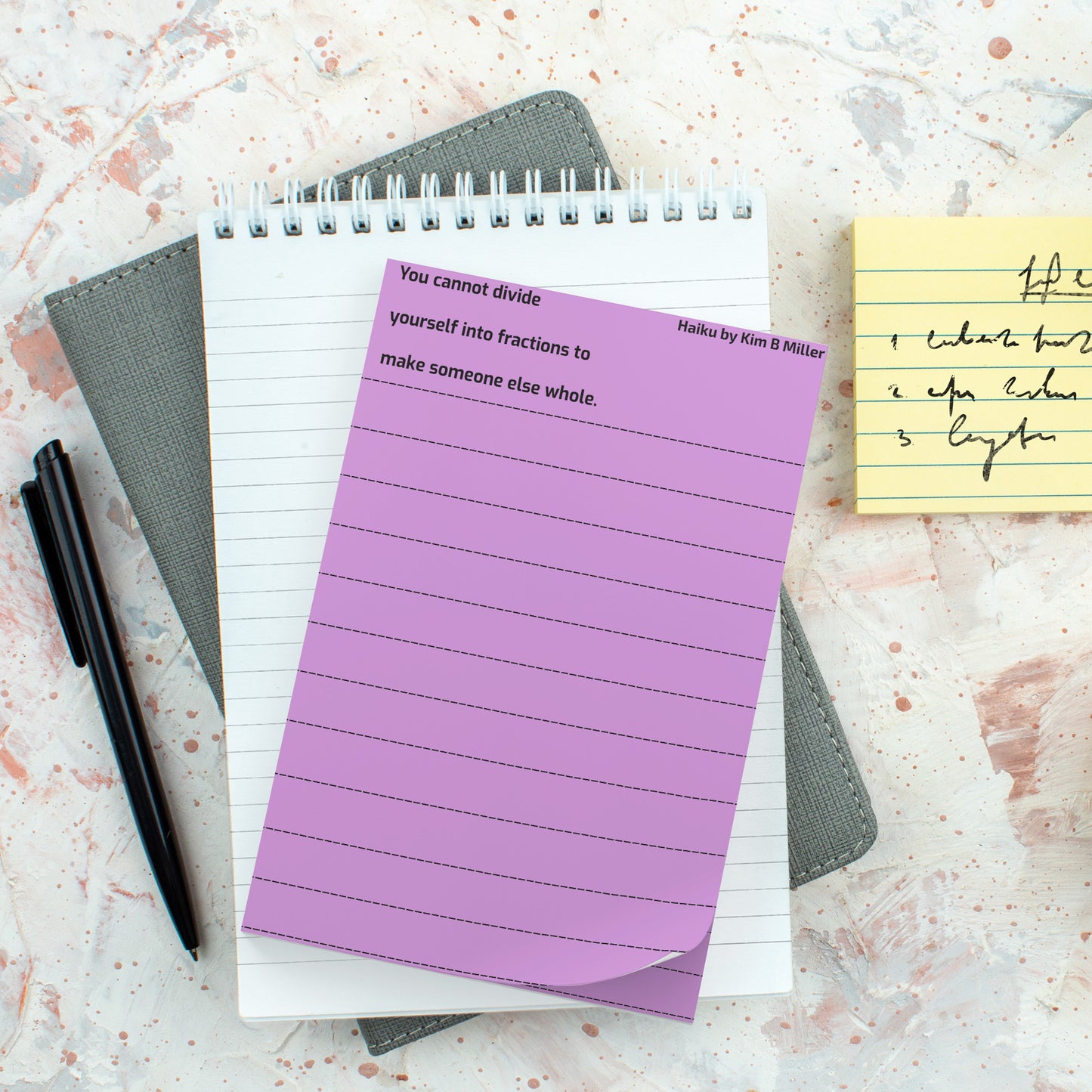 Divide Haiku: Post Notes 4x6 (light purple)