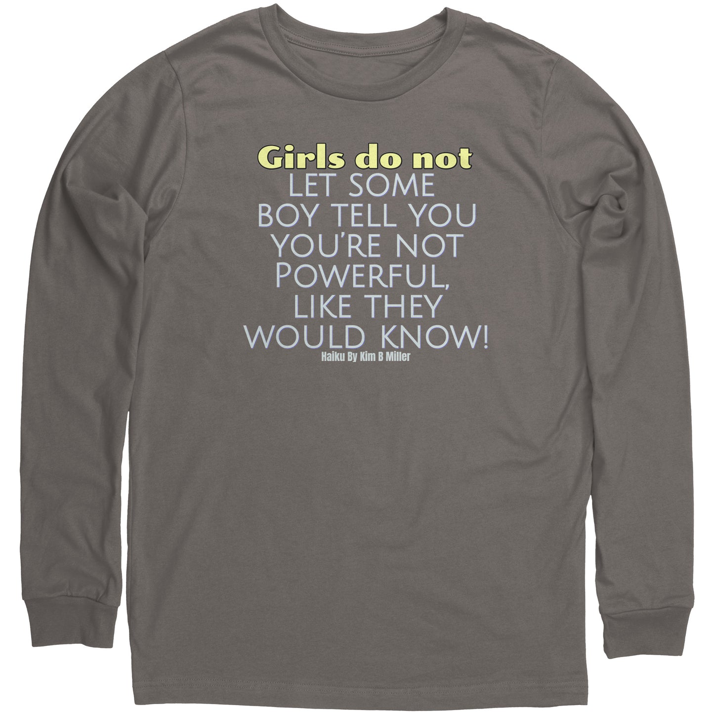 Girl Powerful Canvas Unisex Long Sleeve Shirt