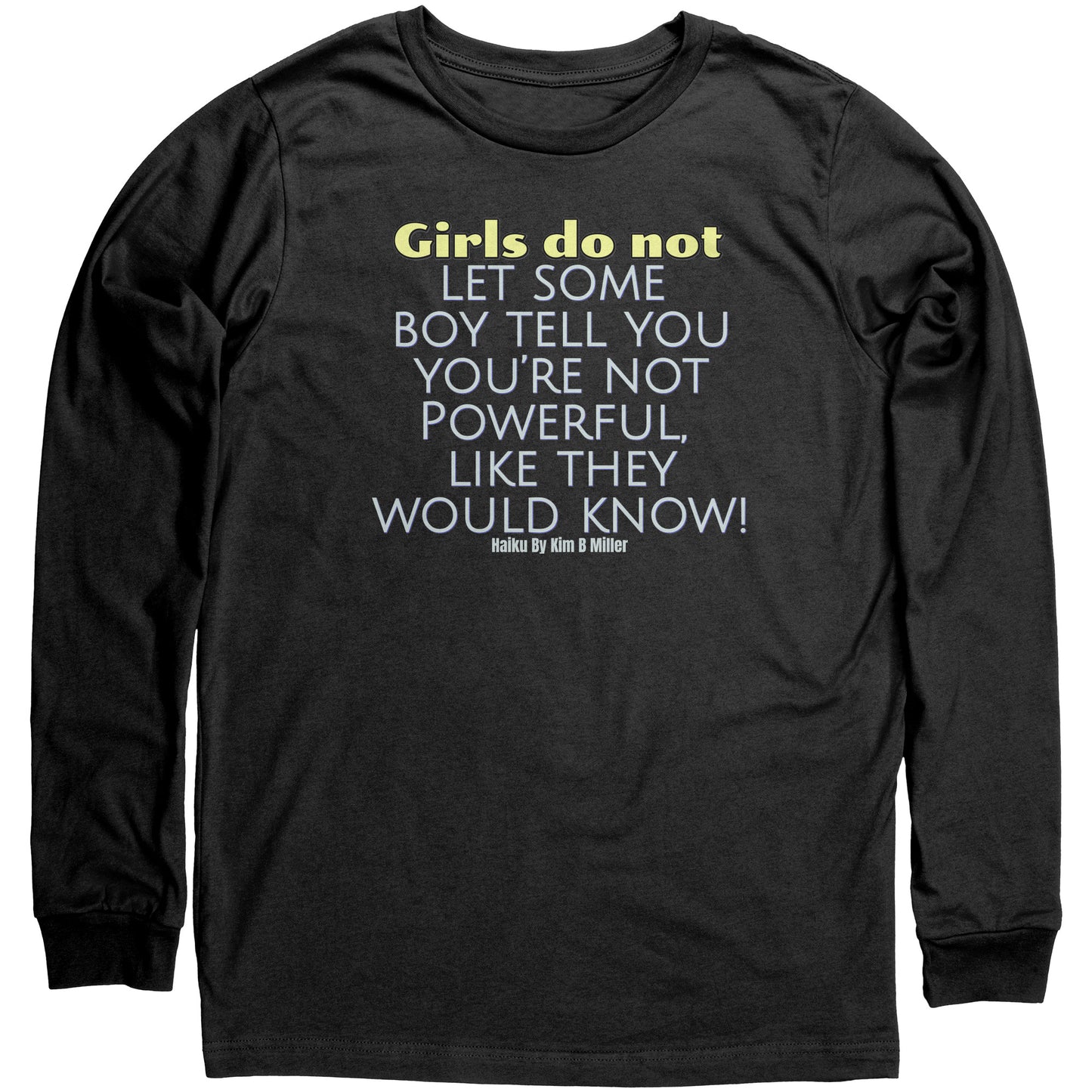 Girl Powerful Canvas Unisex Long Sleeve Shirt