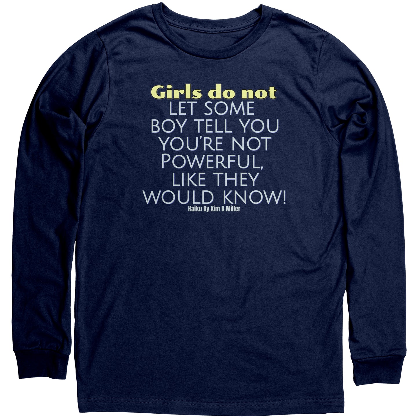 Girl Powerful Canvas Unisex Long Sleeve Shirt