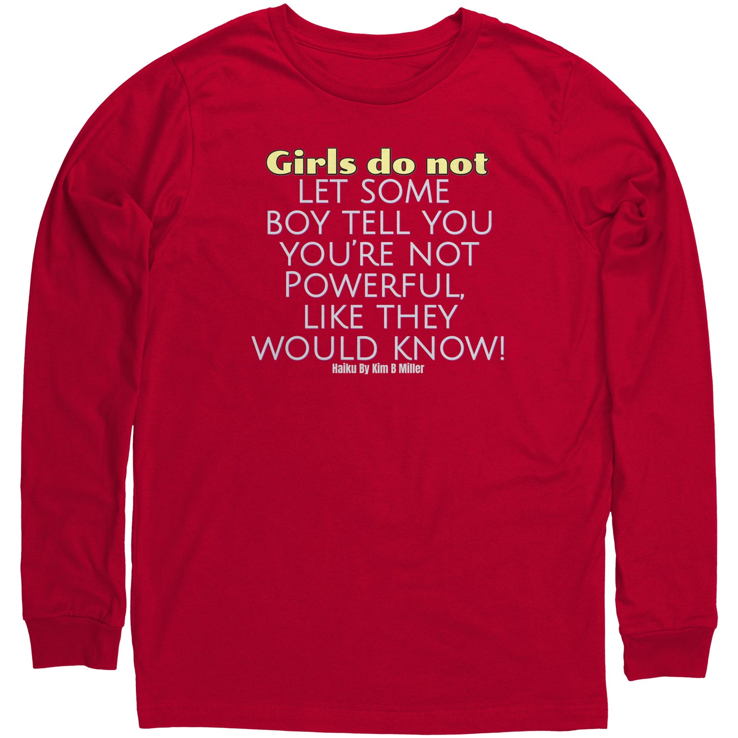 Girl Powerful Canvas Unisex Long Sleeve Shirt