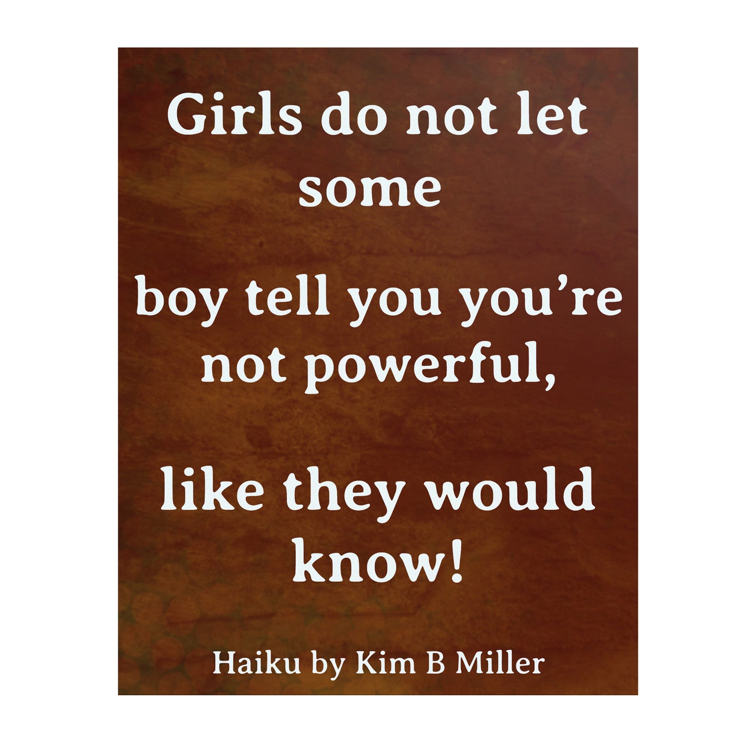 Girls Powerful Poster: 8" x 10"