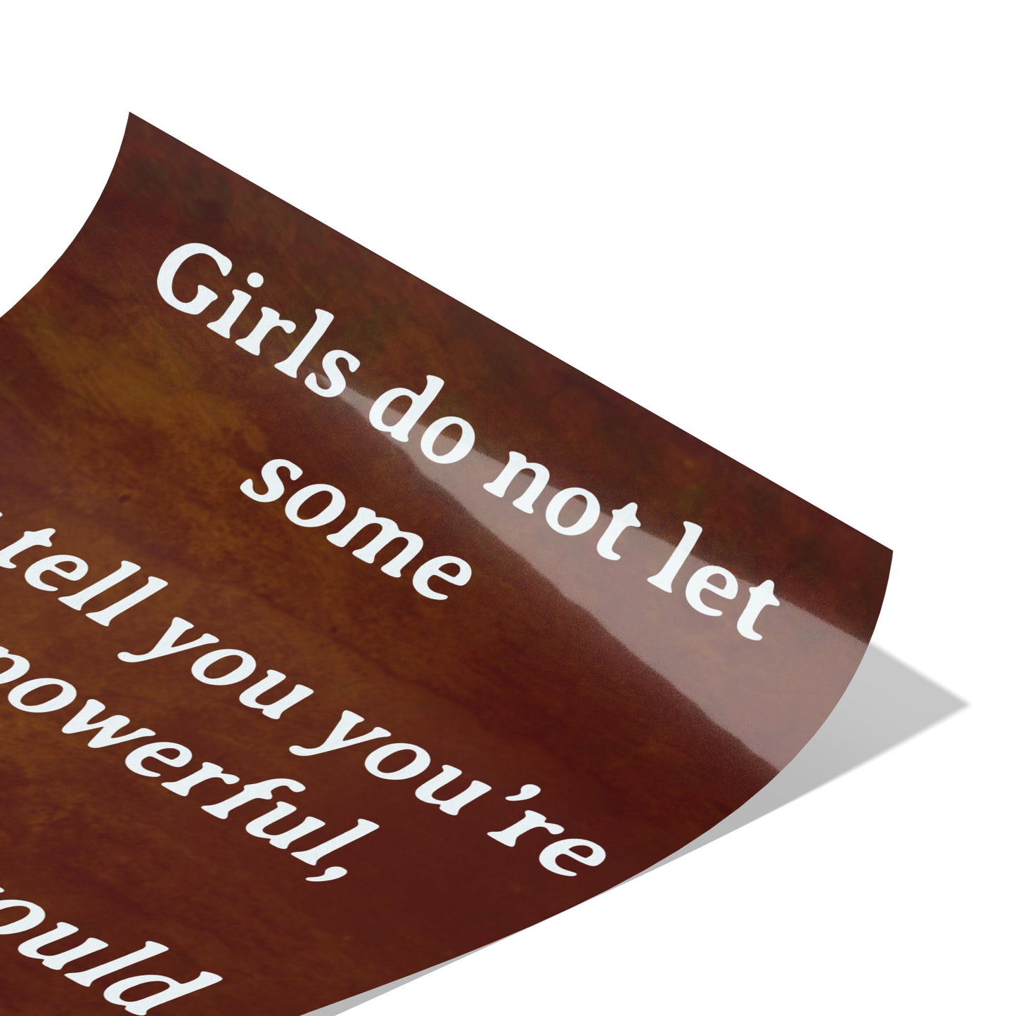Girls Powerful Poster: 8" x 10"